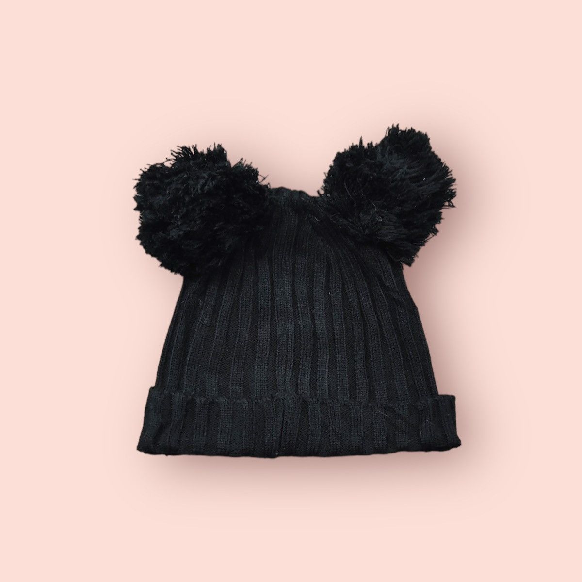 Disney × Japanese Brand MICKEY MOUSE DOUBLE POM EARS BEANIE HAT Size ONE SIZE - 2 Thumbnail