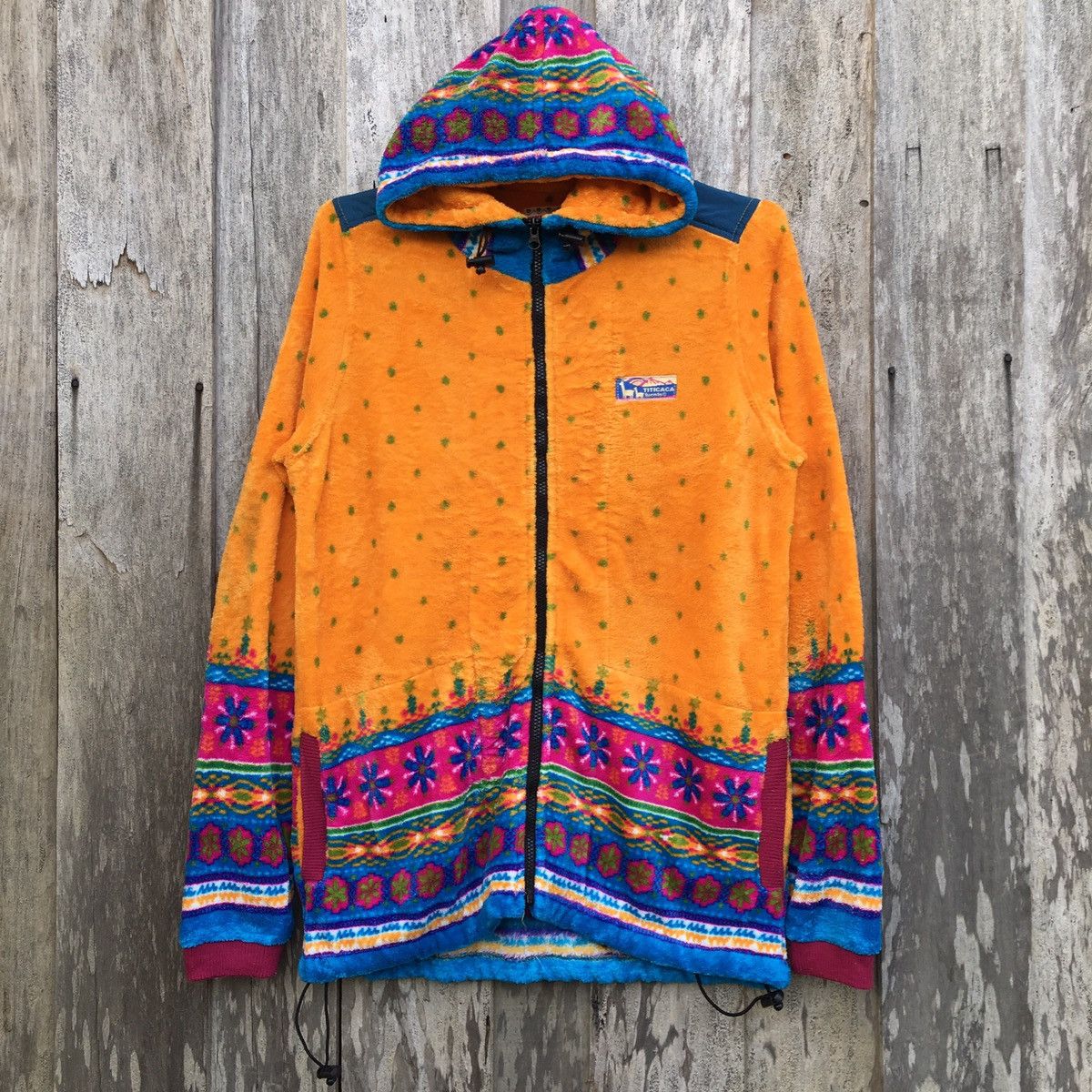Native × Vintage Vintage Titicaca Peruvian Native Hoodie Fleece Sweatshirt Size L / US 10 / IT 46 - 1 Thumbnail