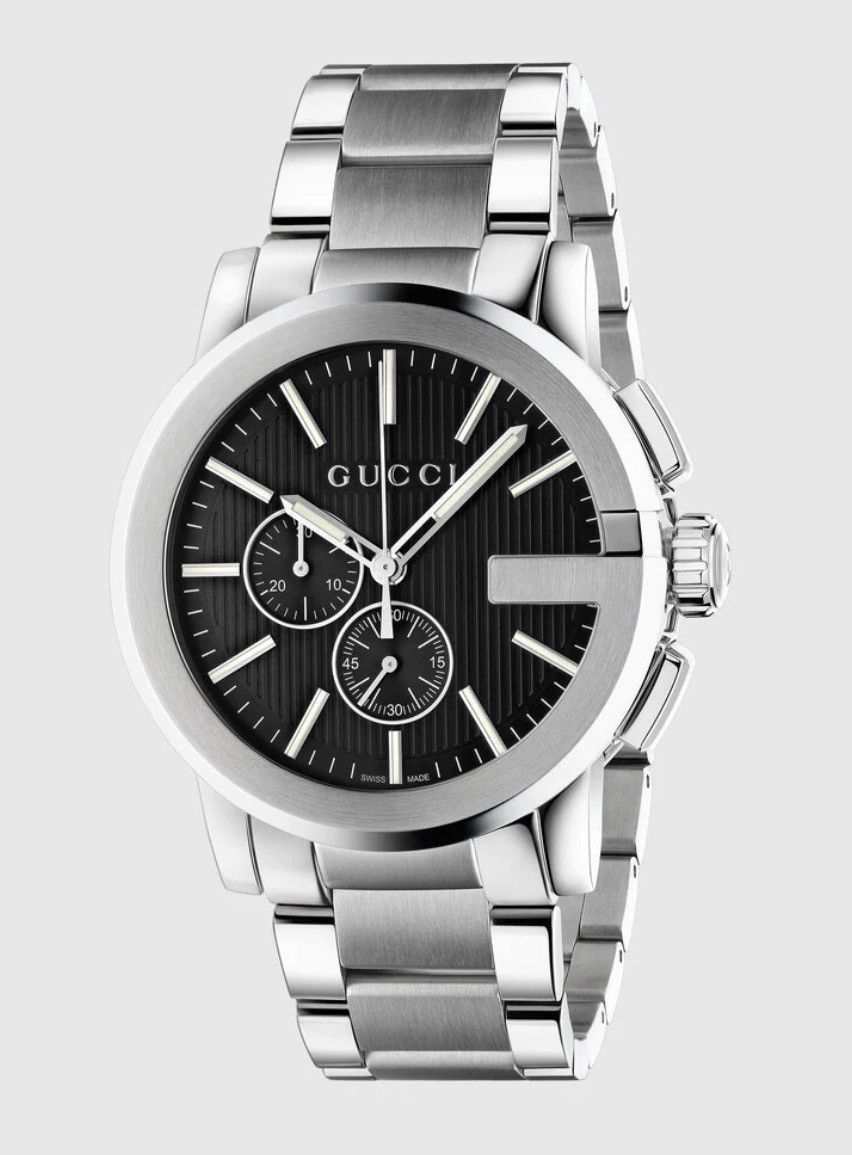 image of Gucci G Watch Chrono in Silver, Men's