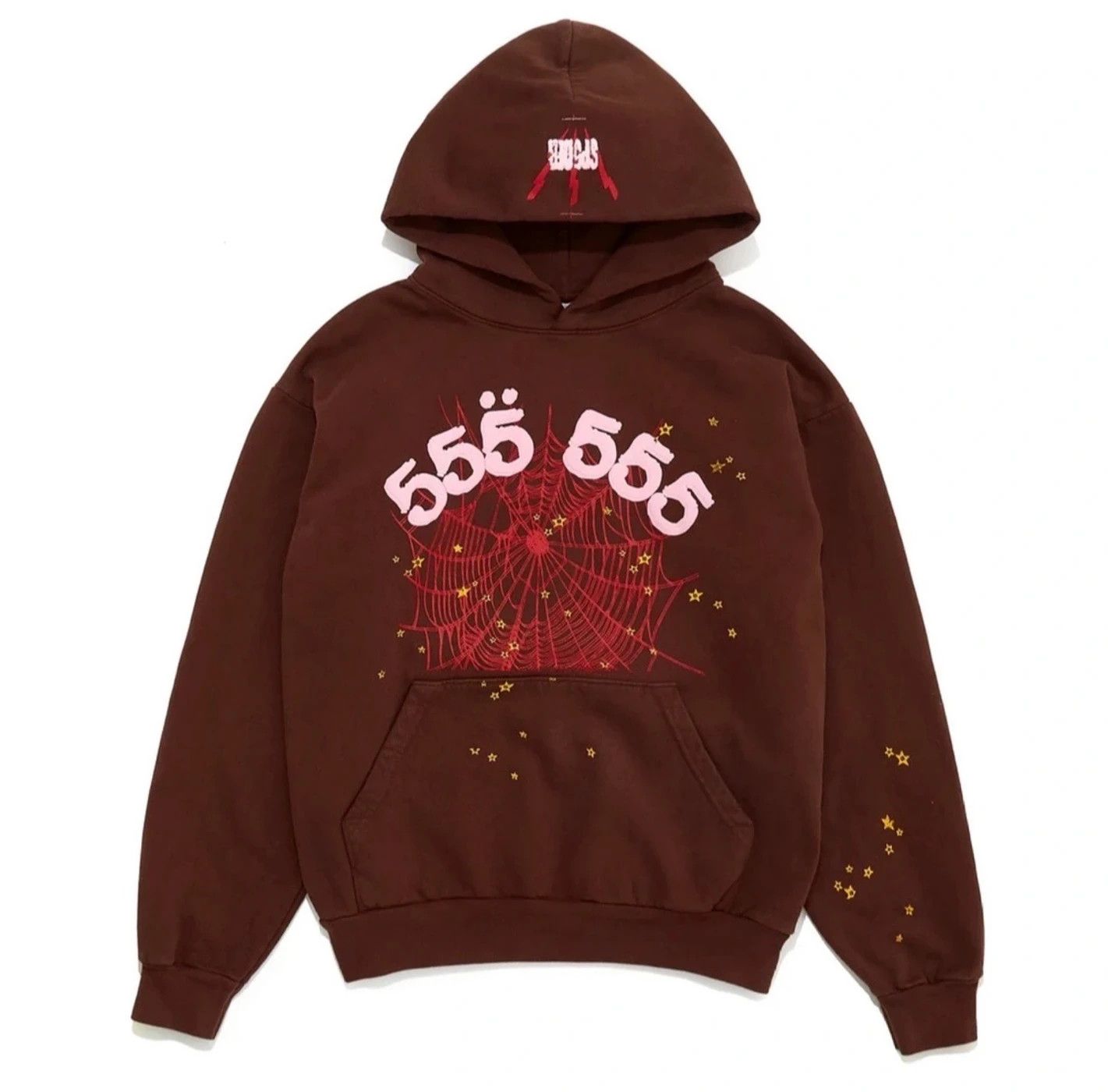 Spider Worldwide Young Thug Spider Worldwide Sp5der Angel Number Hoodie Brown 2X LARGE Grailed