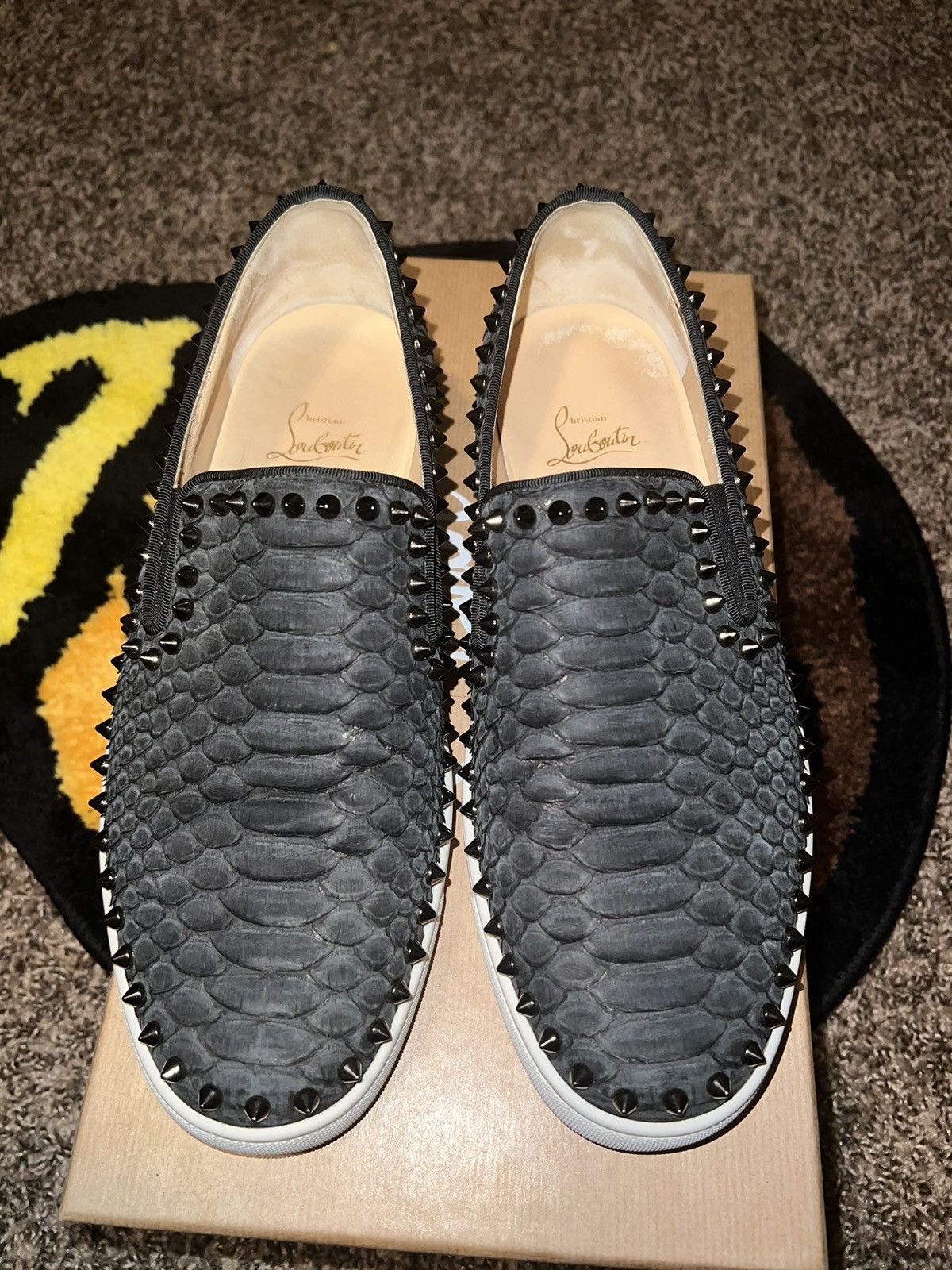 Men’s Christian Louboutin python skin shoes
