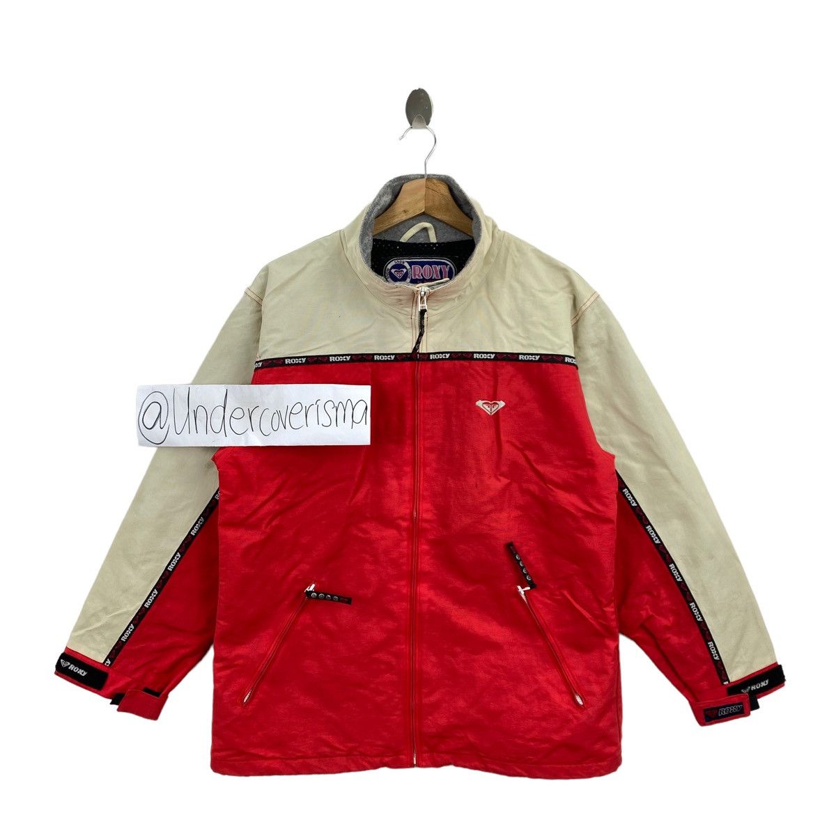 Vintage ROXY QUIKSILVER SURFWEAR Surf Surfing Full Zip Windbreaker Size L / US 10 / IT 46 - 1 Thumbnail