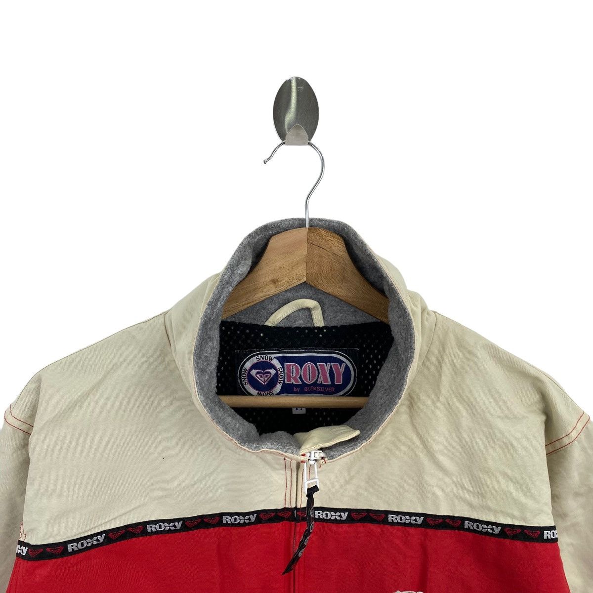 Vintage ROXY QUIKSILVER SURFWEAR Surf Surfing Full Zip Windbreaker Size L / US 10 / IT 46 - 2 Thumbnail