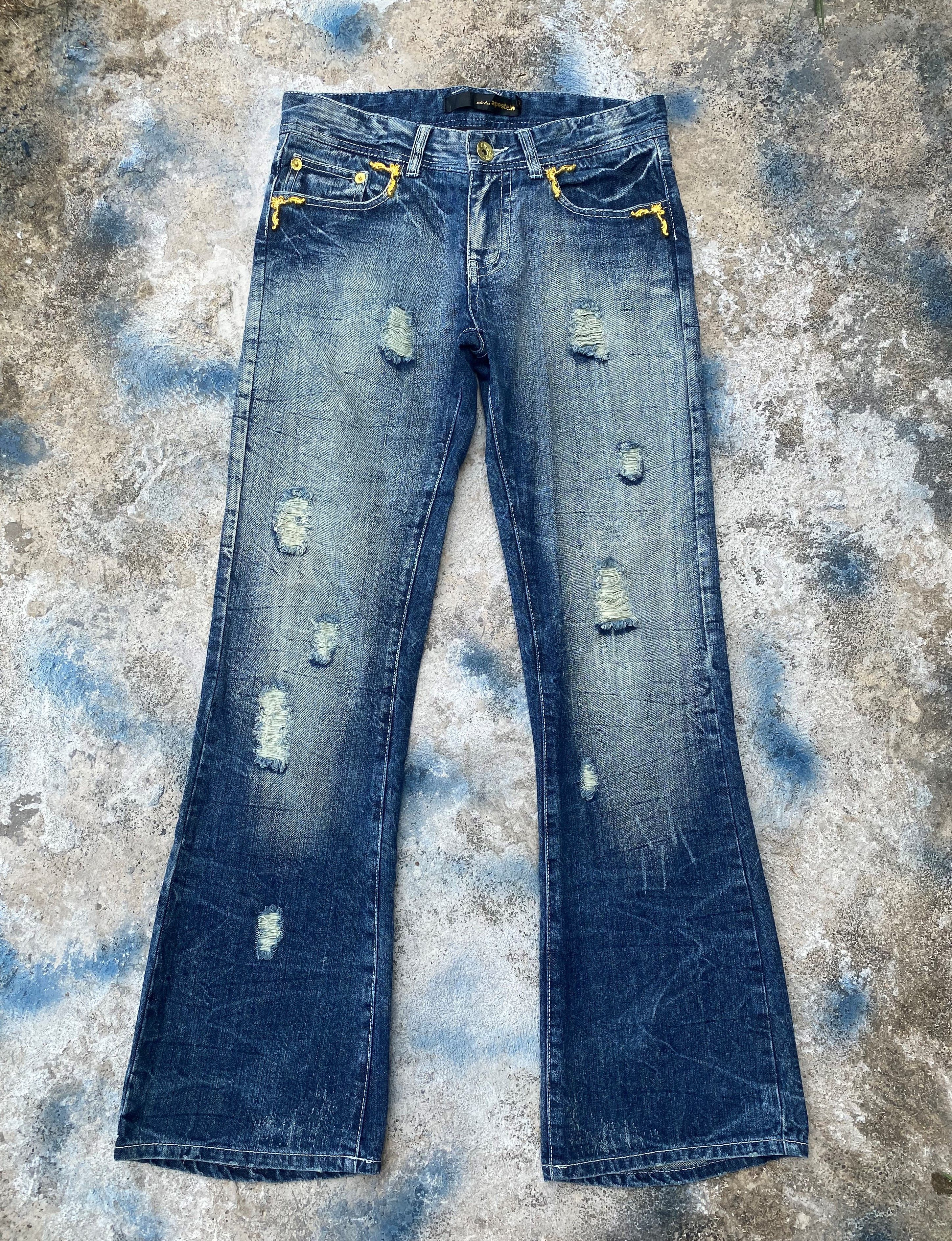 If Six Was Nine × Japanese Brand Flare Pants Light Blue Wash Low Rise Denim for Women Size 28" / US 6 / IT 42 - 1 Thumbnail