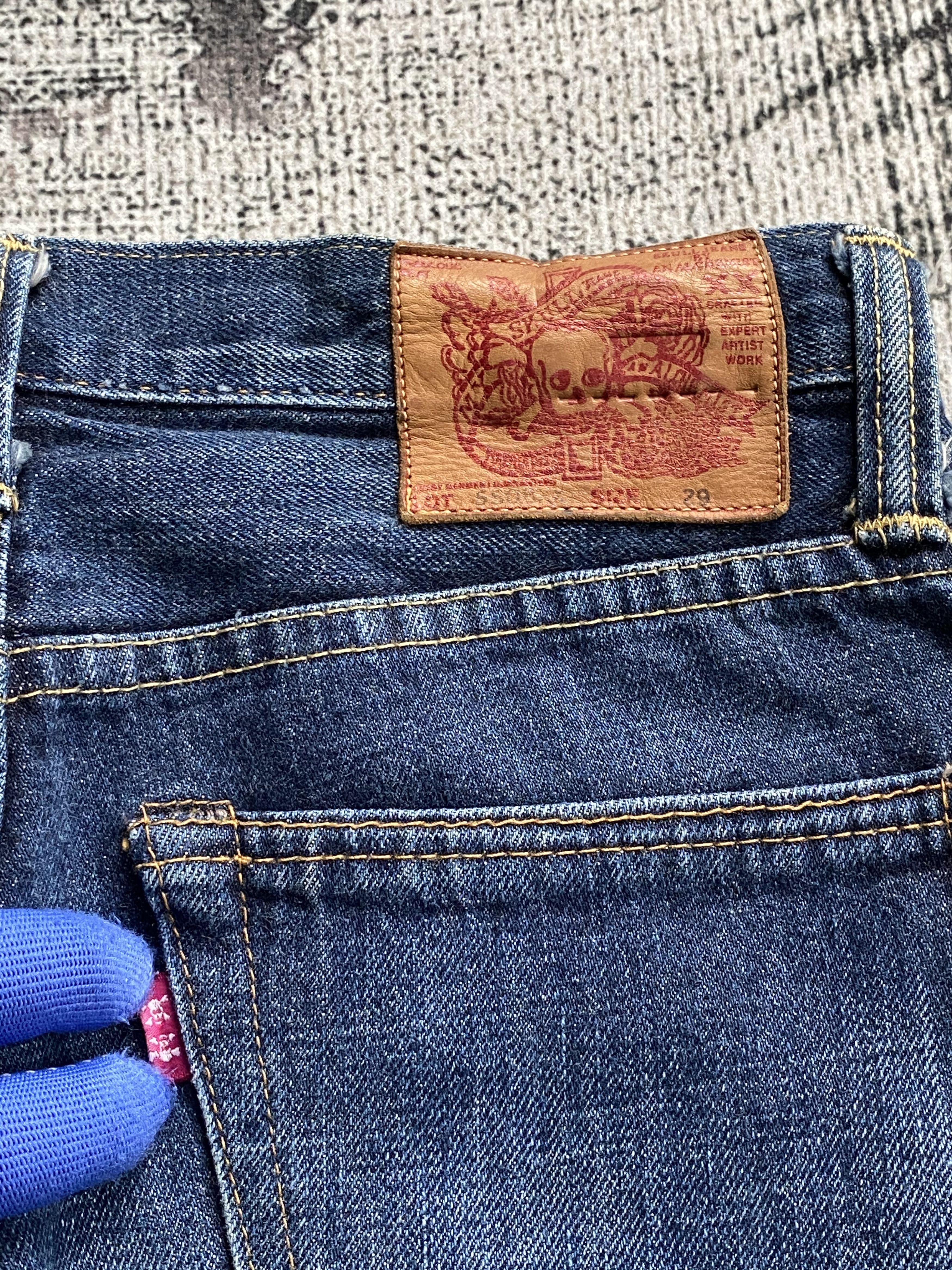 Alchemist RARE🔥Vintage Skull Jeans by Alchemist Slim Flare Punk Jeans Size US 29 - 13 Thumbnail