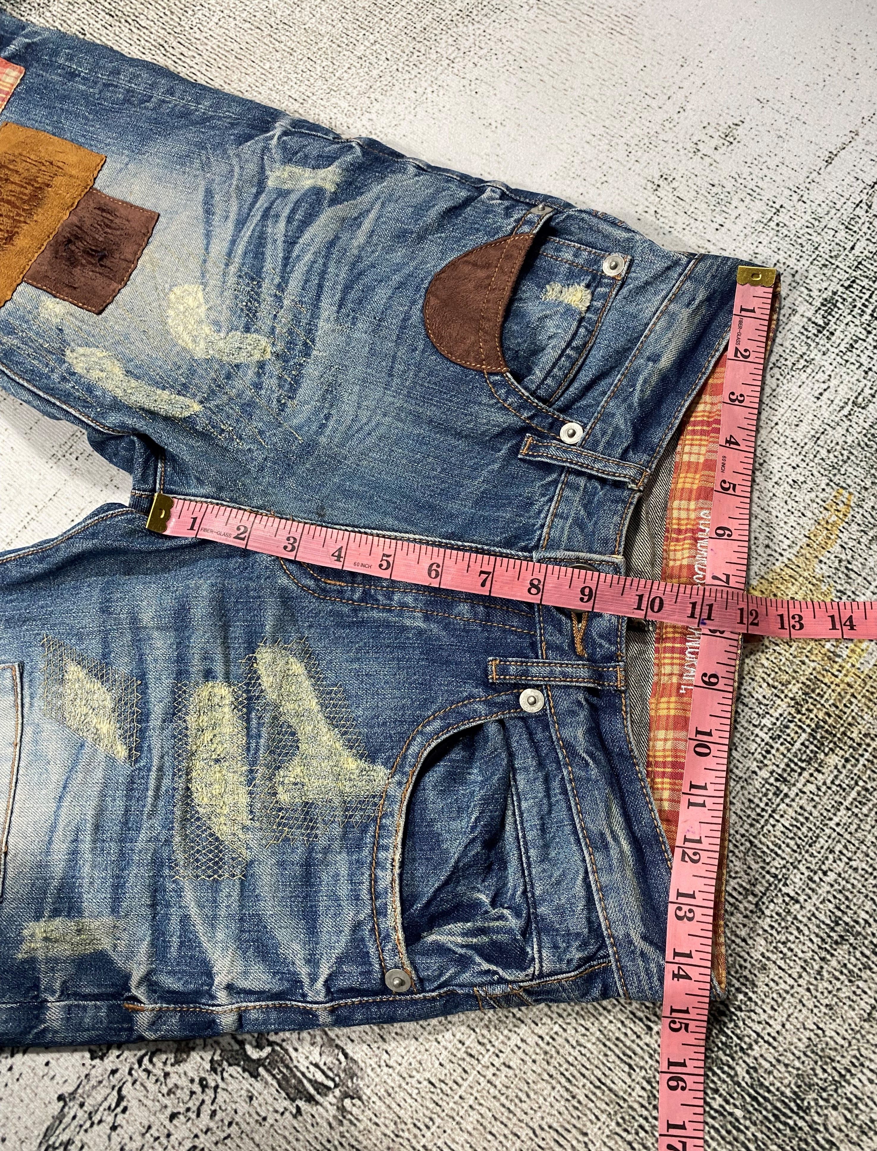 Japanese Brand RARE🔥Vintage Japanese Brand Patchwork Distressed Denim Size US 29 - 14 Thumbnail