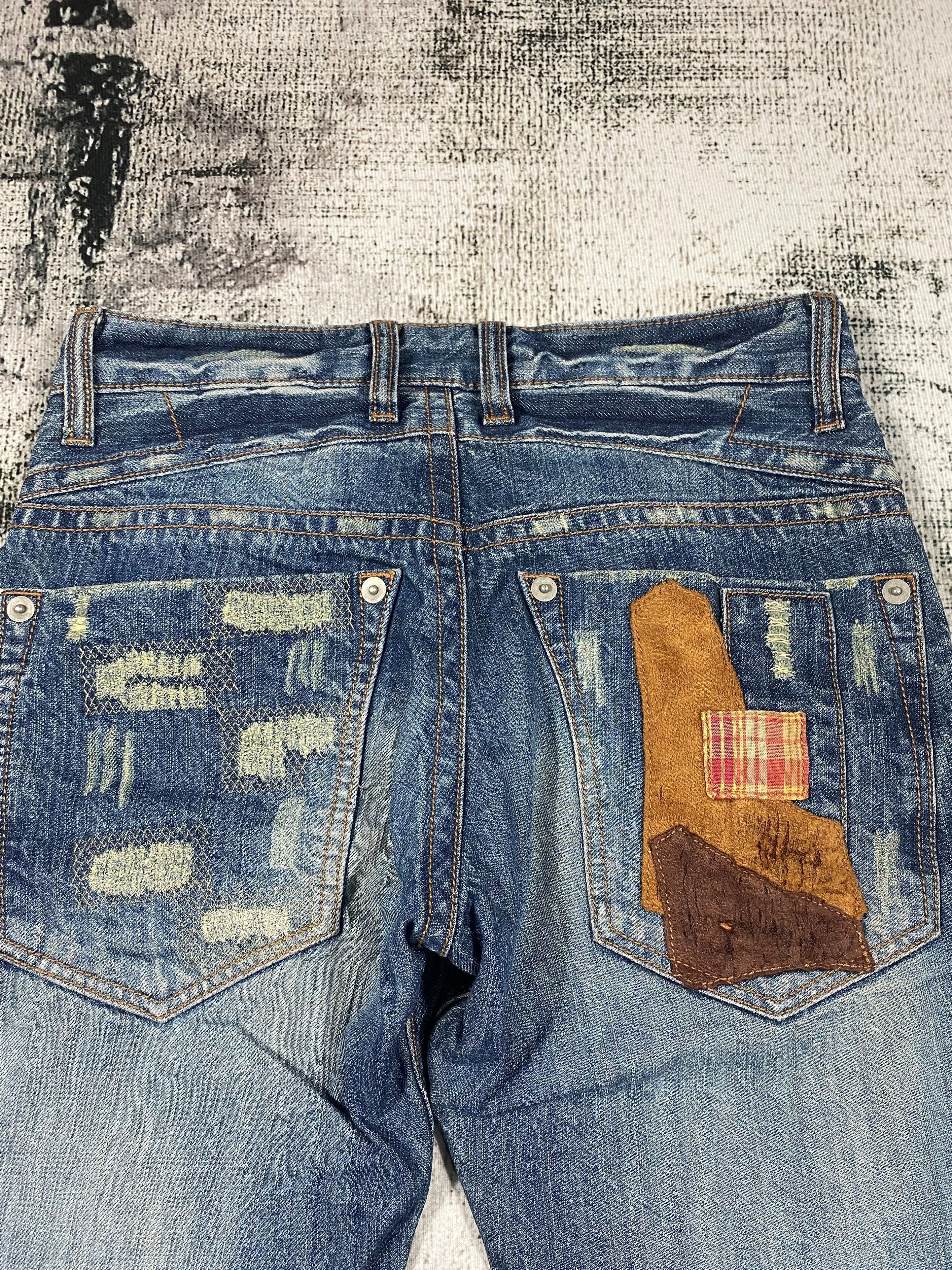 Vintage Japanese Brand Patchwork Distressed Denim