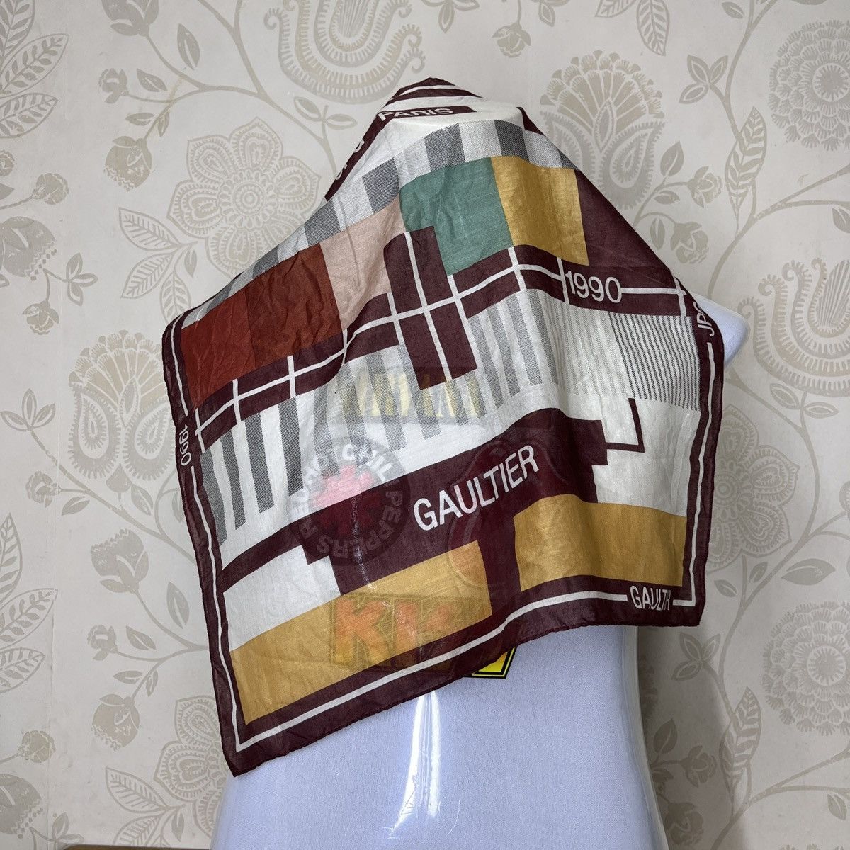 Jean Paul Gaultier × Vintage Vintage Jean Paul Gaultier Scarf Handkerchief Pocketsquare Size ONE SIZE - 1 Thumbnail