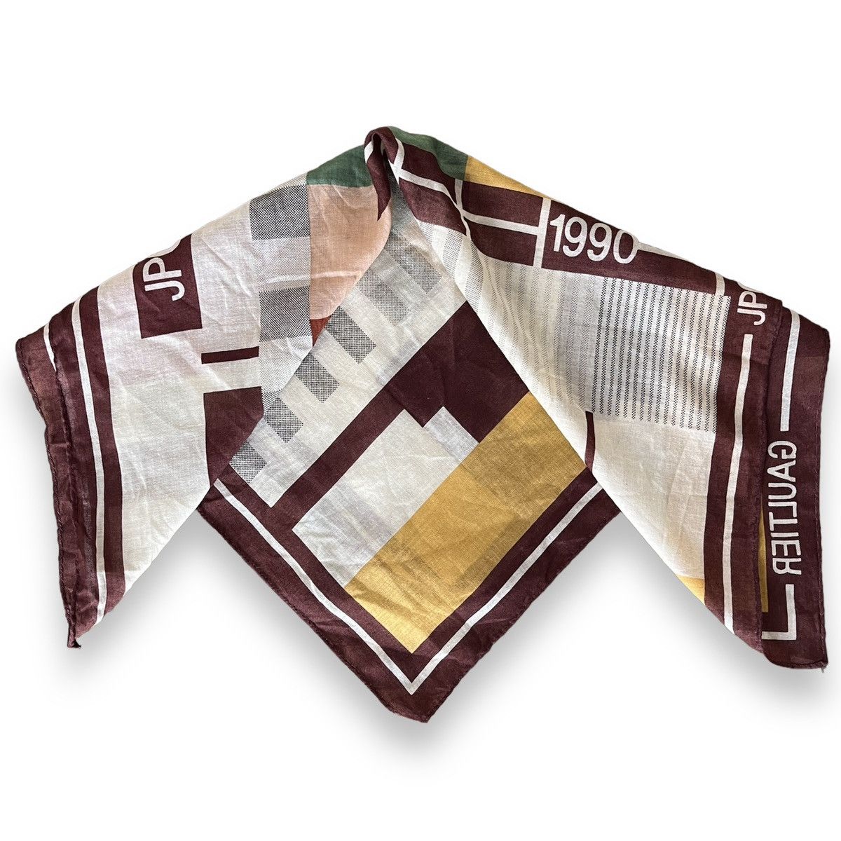 Jean Paul Gaultier × Vintage Vintage Jean Paul Gaultier Scarf Handkerchief Pocketsquare Size ONE SIZE - 5 Thumbnail