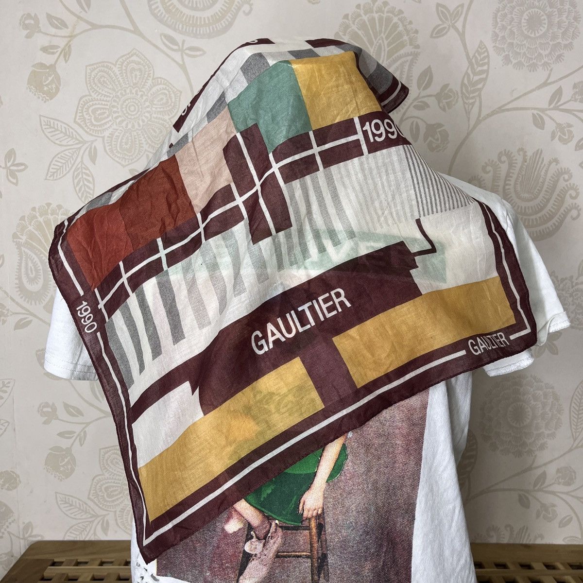 Jean Paul Gaultier × Vintage Vintage Jean Paul Gaultier Scarf Handkerchief Pocketsquare Size ONE SIZE - 17 Thumbnail