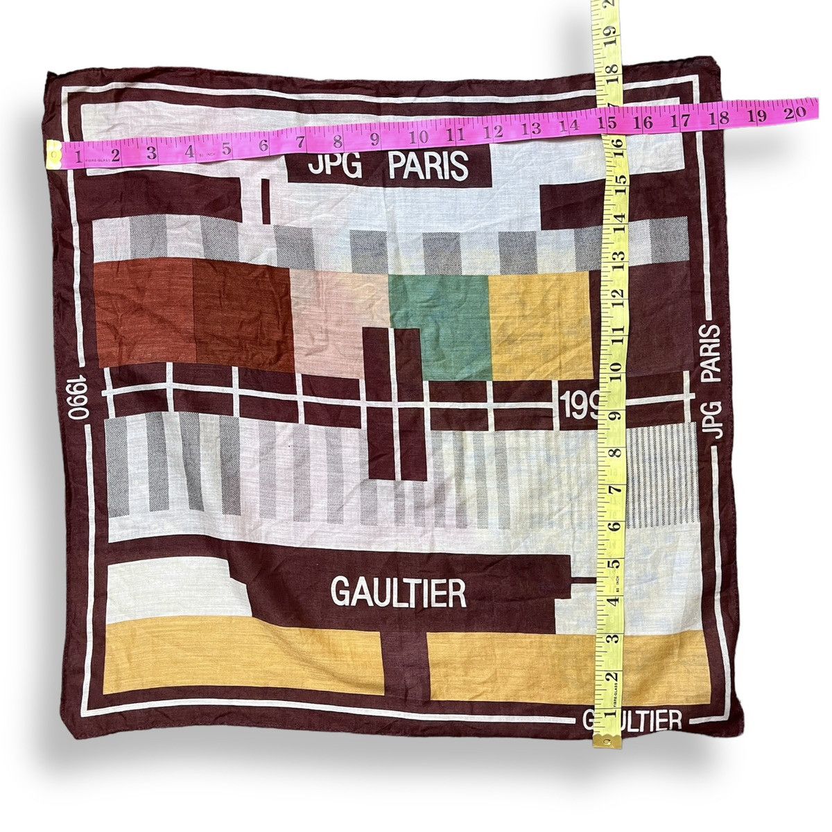 Jean Paul Gaultier × Vintage Vintage Jean Paul Gaultier Scarf Handkerchief Pocketsquare Size ONE SIZE - 2 Thumbnail