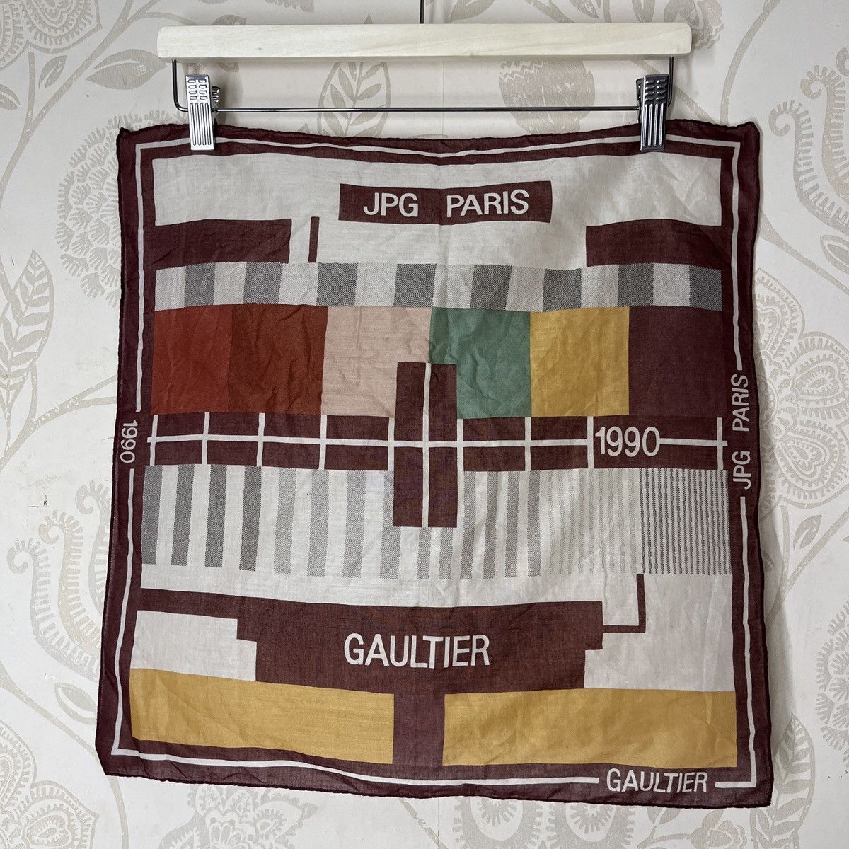 Jean Paul Gaultier × Vintage Vintage Jean Paul Gaultier Scarf Handkerchief Pocketsquare Size ONE SIZE - 7 Thumbnail