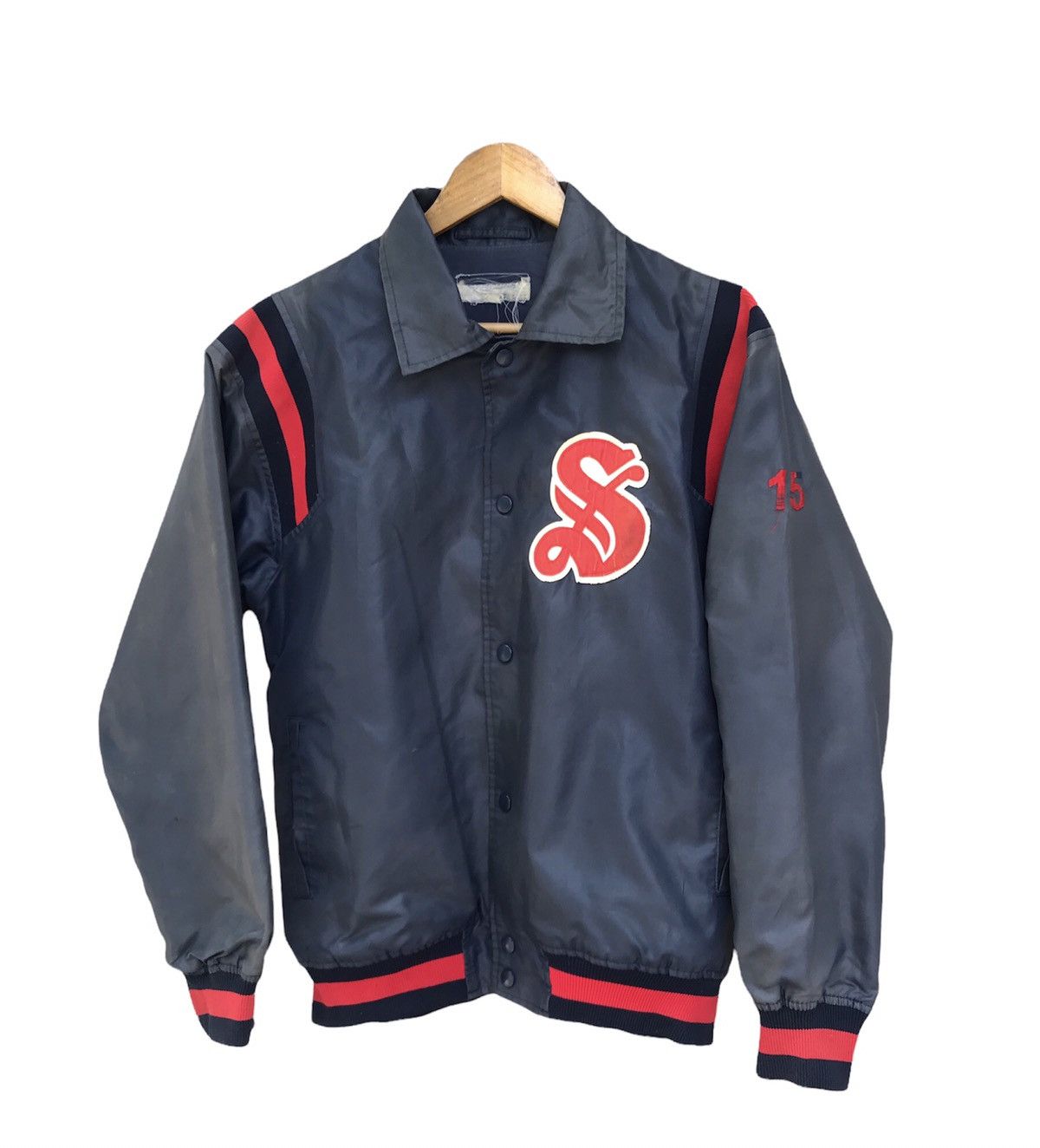 20471120 VINTAGE MIZUNO MLB OLD VARSITY JACKET Size US L / EU 52-54 / 3 - 1 Thumbnail