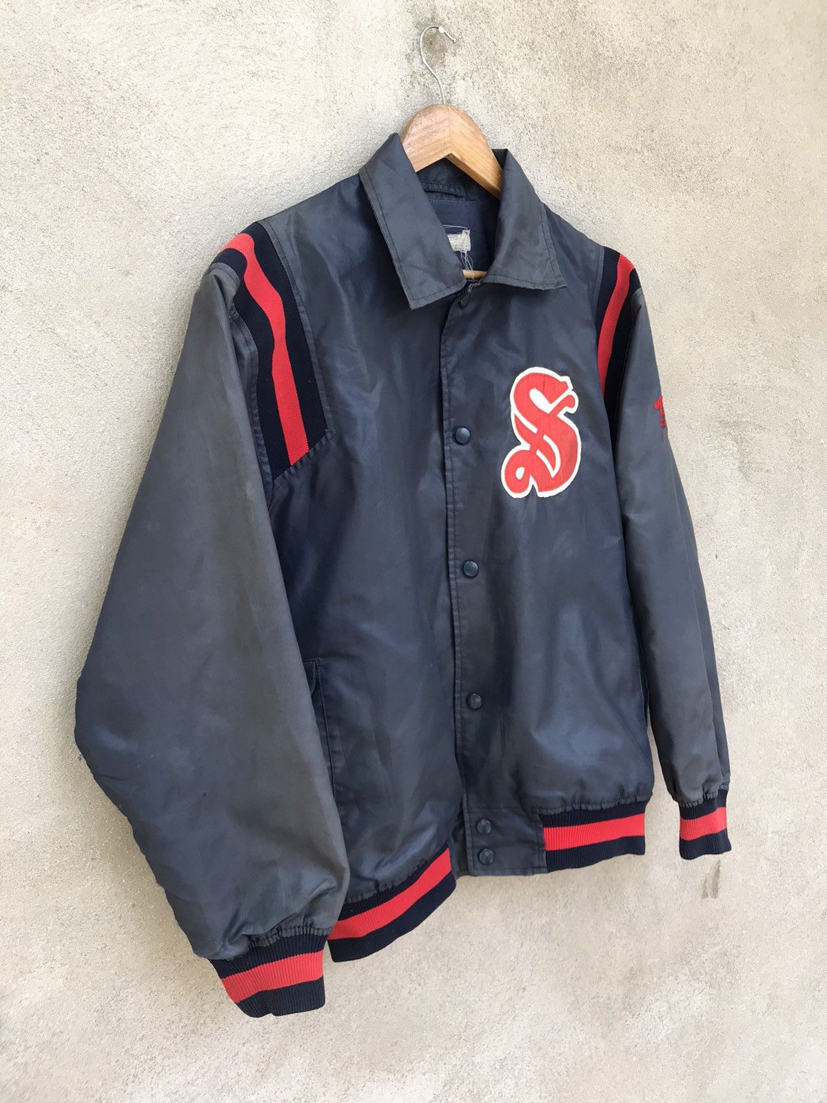 20471120 VINTAGE MIZUNO MLB OLD VARSITY JACKET Size US L / EU 52-54 / 3 - 4 Thumbnail