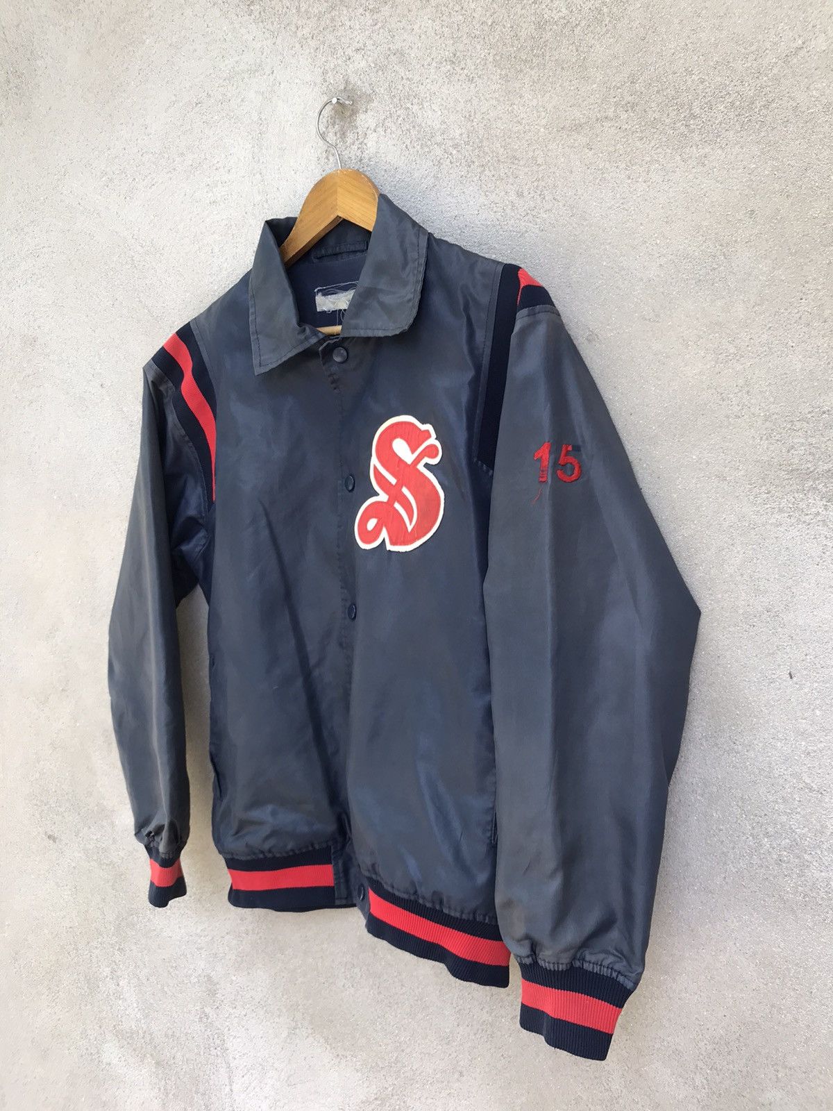20471120 VINTAGE MIZUNO MLB OLD VARSITY JACKET Size US L / EU 52-54 / 3 - 3 Thumbnail