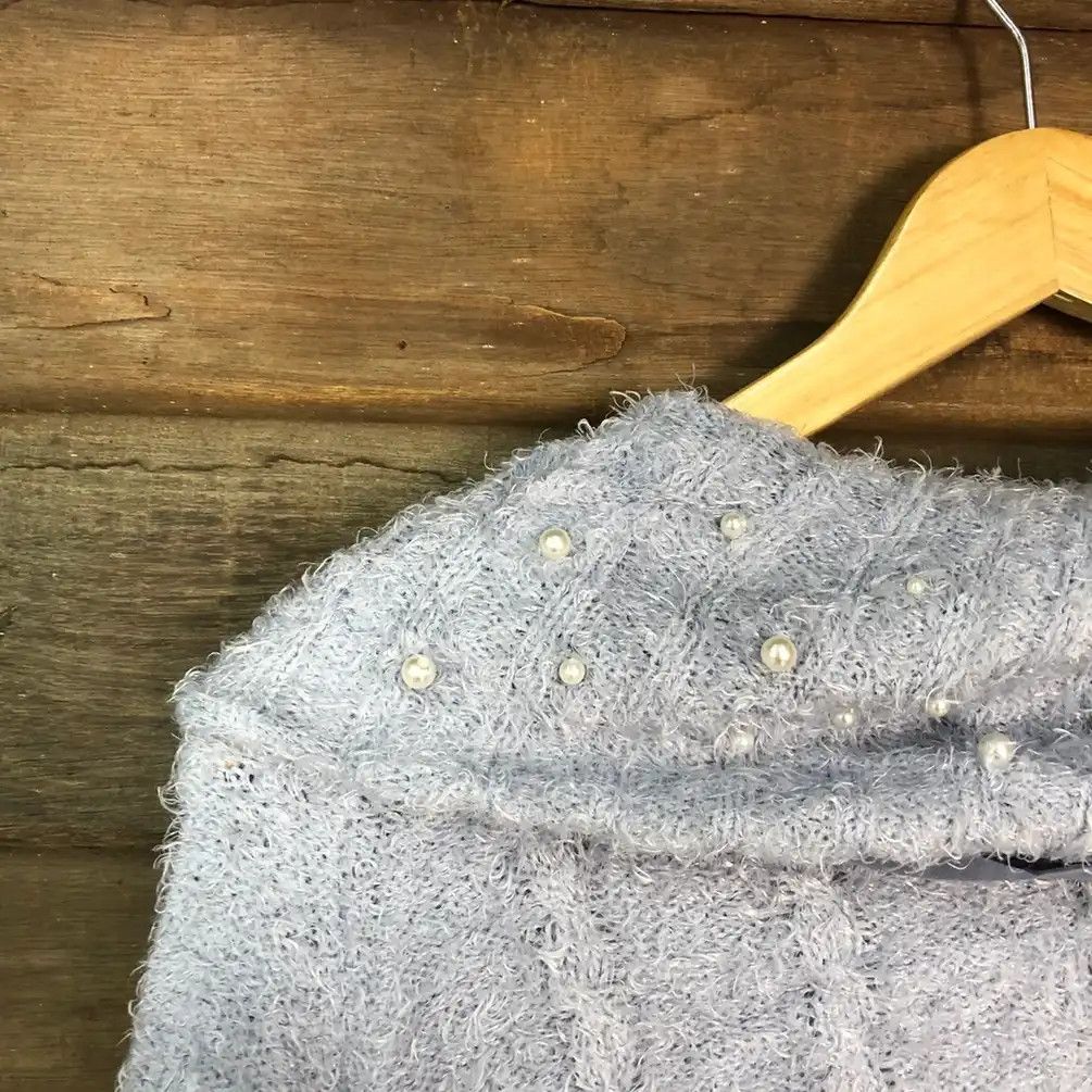 Homespun Knitwear × Japanese Brand Axes Femme Blue Shag Shaggy Fur Mohair Knitwear #725 Size M / US 6-8 / IT 42-44 - 6 Thumbnail