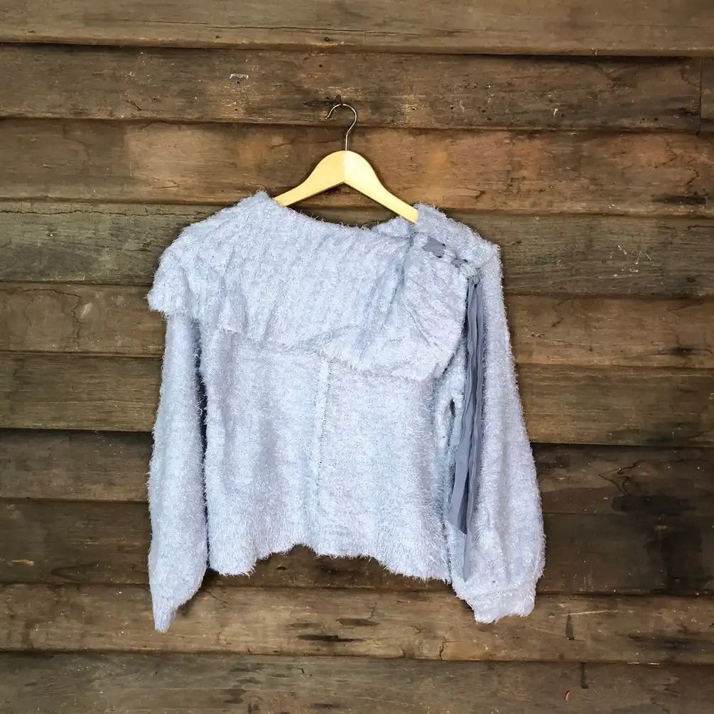 Homespun Knitwear × Japanese Brand Axes Femme Blue Shag Shaggy Fur Mohair Knitwear #725 Size M / US 6-8 / IT 42-44 - 9 Thumbnail