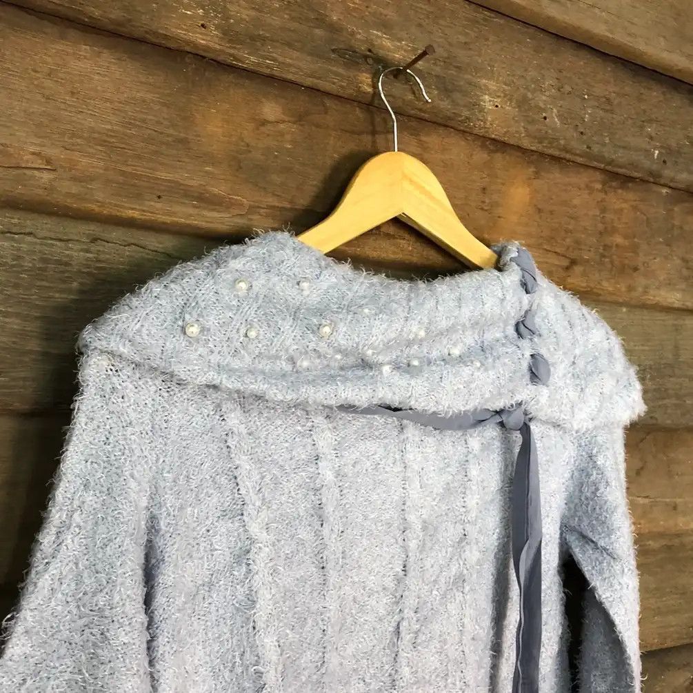 Homespun Knitwear × Japanese Brand Axes Femme Blue Shag Shaggy Fur Mohair Knitwear #725 Size M / US 6-8 / IT 42-44 - 5 Thumbnail