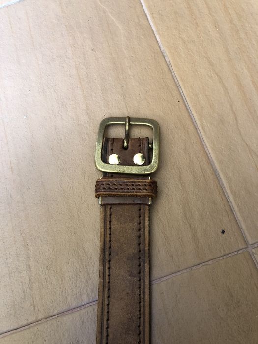Vintage Vintage Leather Solid Brass Buckle Belts Grailed