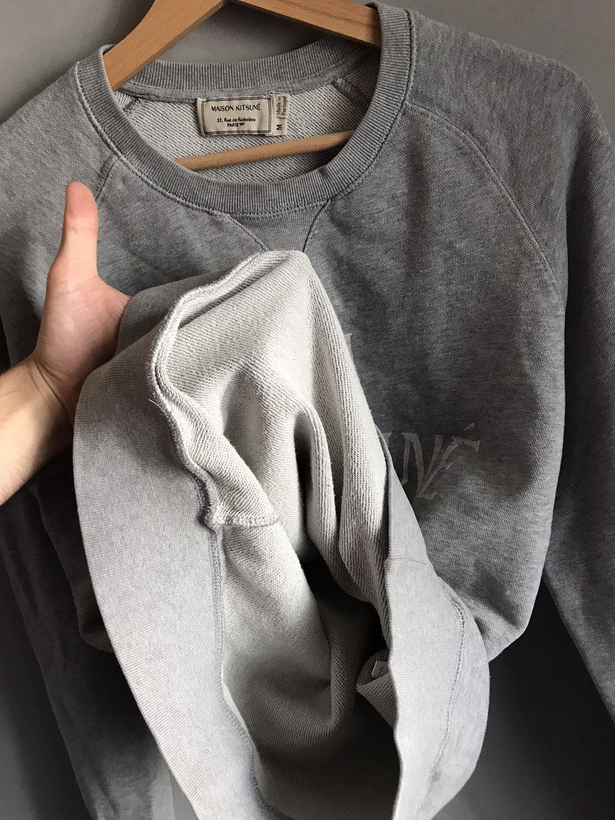 Maison Kitsune MAISON KITSUNE Palais Royal Gray Sweatshirt Size US M / EU 48-50 / 2 - 8 Thumbnail