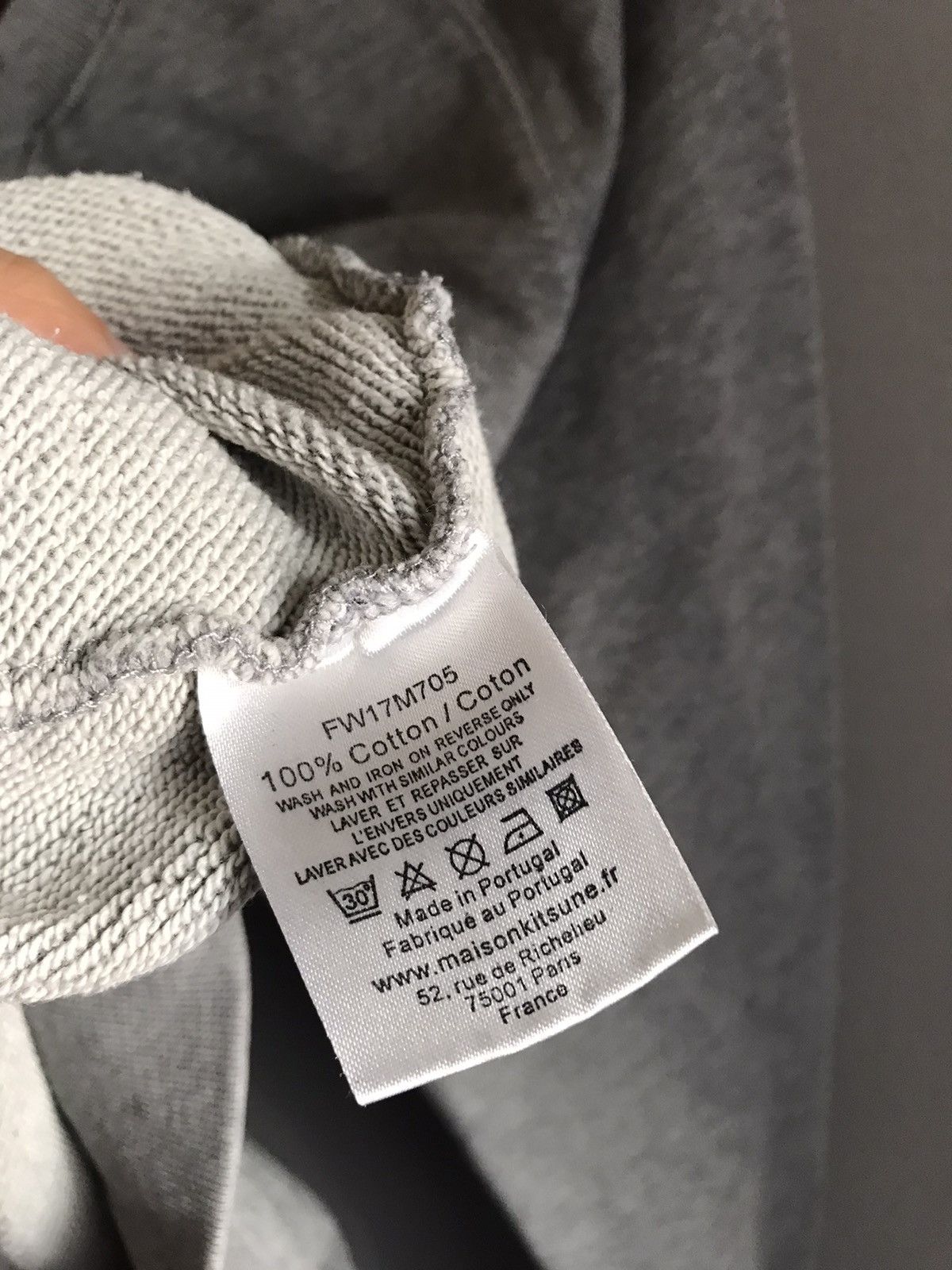 Maison Kitsune MAISON KITSUNE Palais Royal Gray Sweatshirt Size US M / EU 48-50 / 2 - 9 Thumbnail