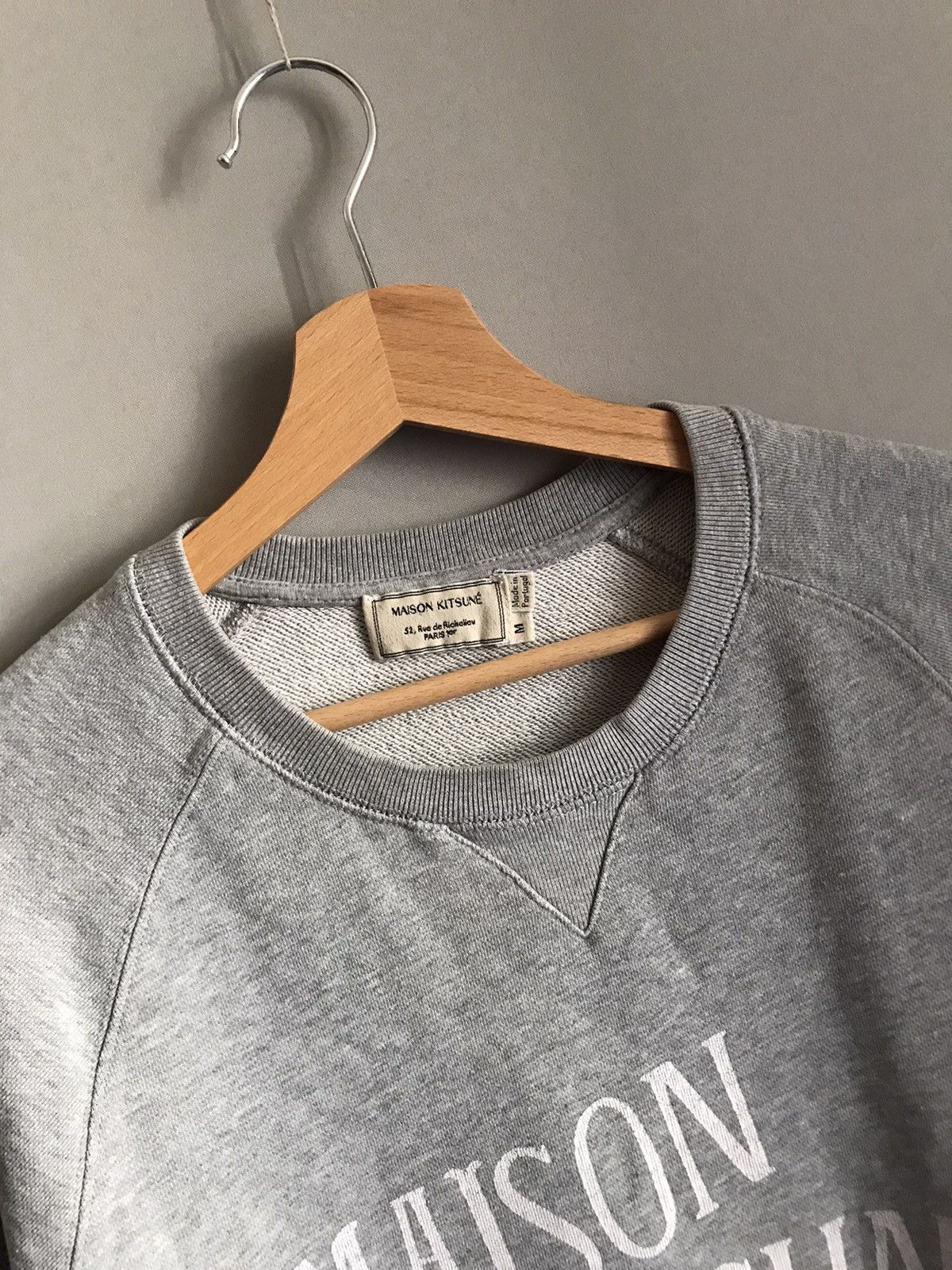 Maison Kitsune MAISON KITSUNE Palais Royal Gray Sweatshirt Size US M / EU 48-50 / 2 - 2 Thumbnail