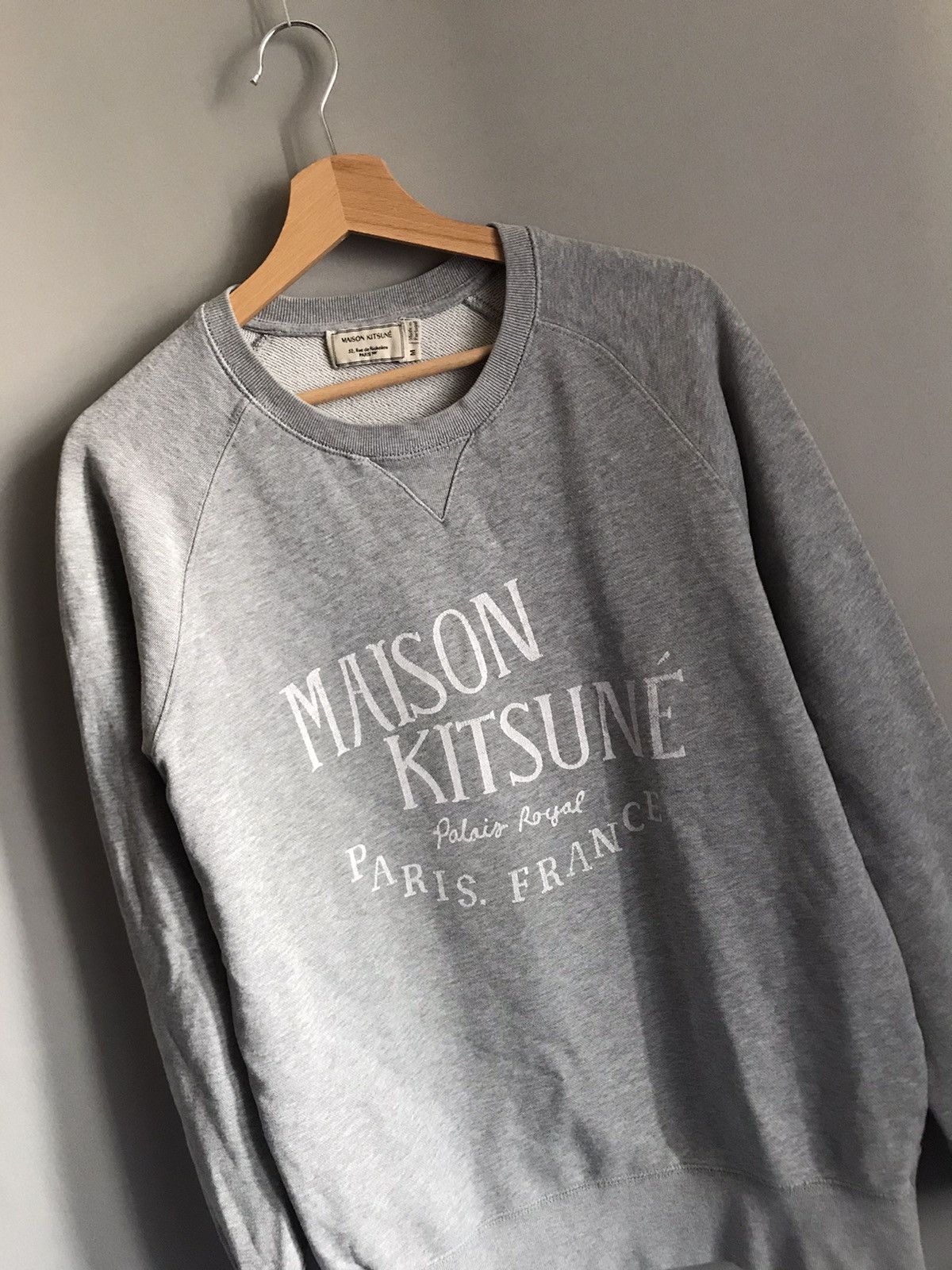 Maison Kitsune MAISON KITSUNE Palais Royal Gray Sweatshirt Size US M / EU 48-50 / 2 - 6 Thumbnail