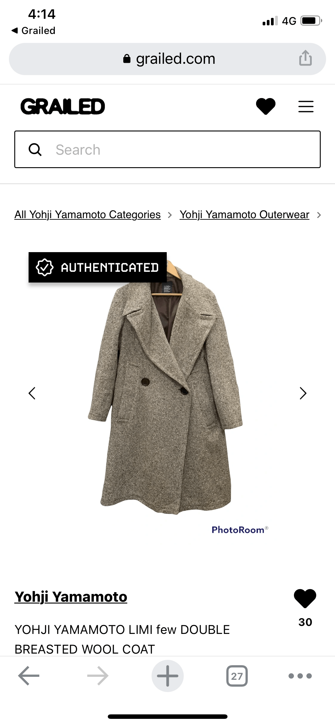 Limi Feu YOHJI YAMAMOTO LIMI few DOUBLE BREASTED WOOL COAT Size US S / EU 44-46 / 1 - 17 Thumbnail