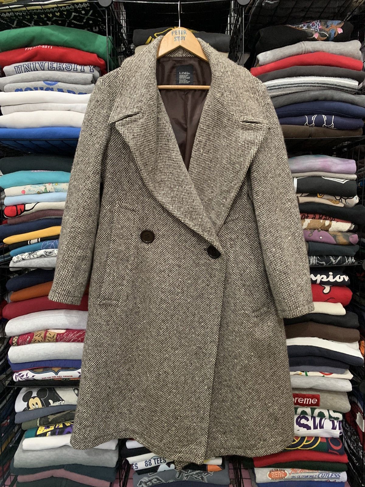 Limi Feu YOHJI YAMAMOTO LIMI few DOUBLE BREASTED WOOL COAT Size US S / EU 44-46 / 1 - 3 Thumbnail