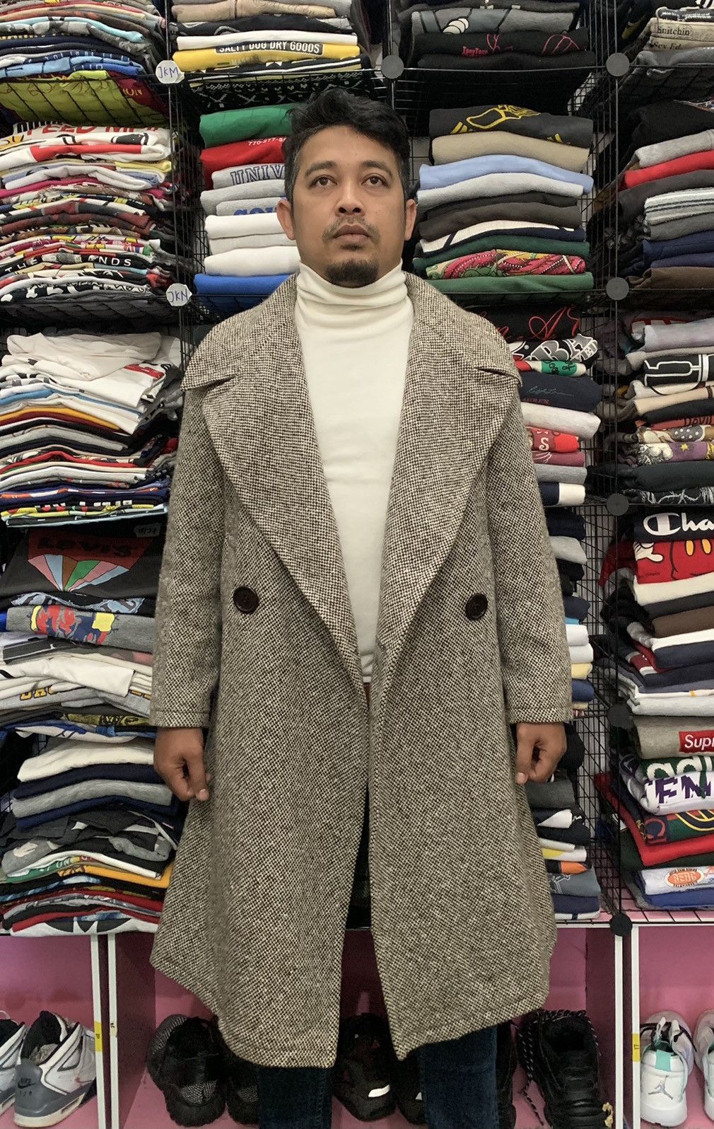 Limi Feu YOHJI YAMAMOTO LIMI few DOUBLE BREASTED WOOL COAT Size US S / EU 44-46 / 1 - 13 Thumbnail