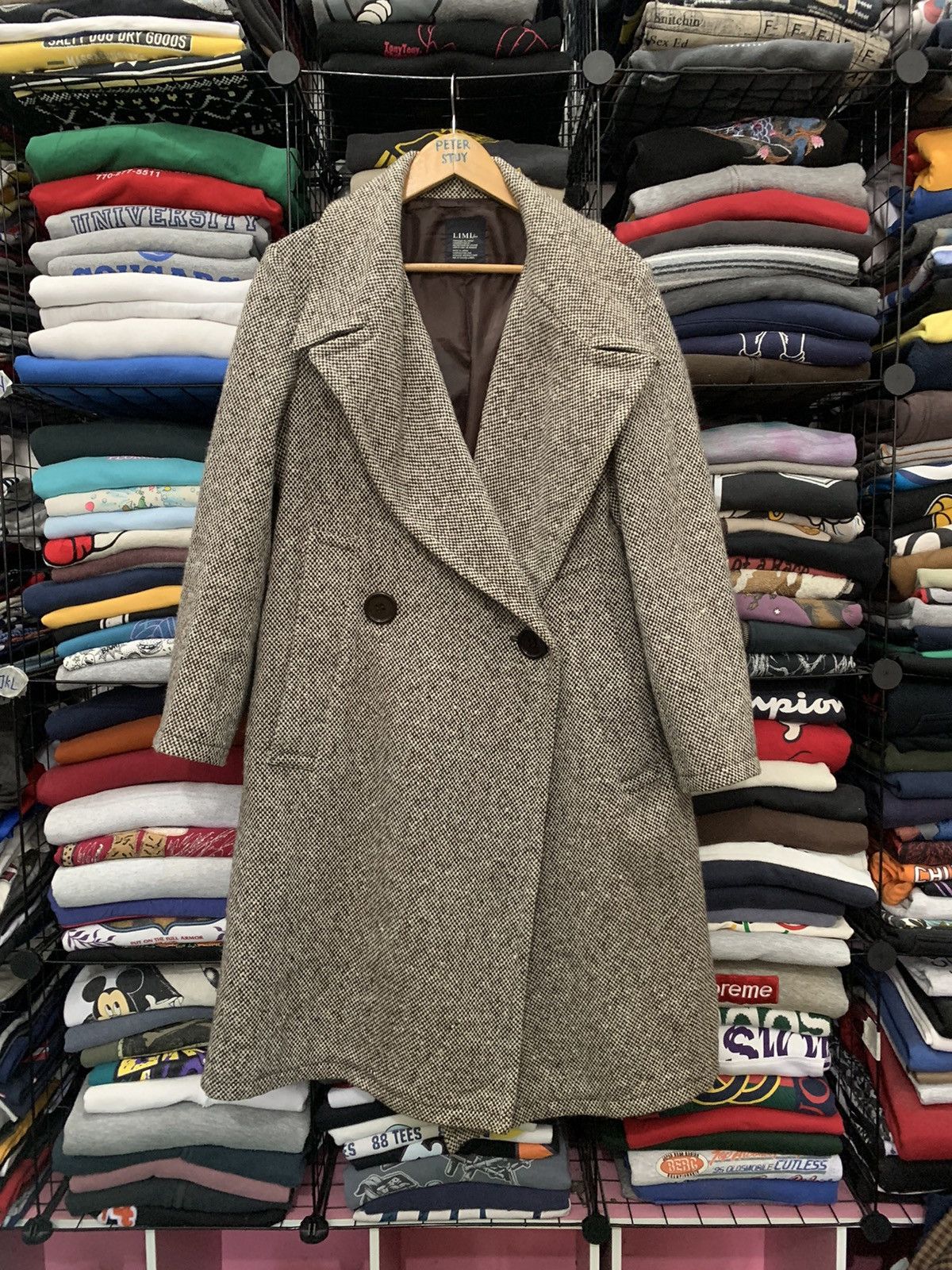 Limi Feu YOHJI YAMAMOTO LIMI few DOUBLE BREASTED WOOL COAT Size US S / EU 44-46 / 1 - 2 Thumbnail