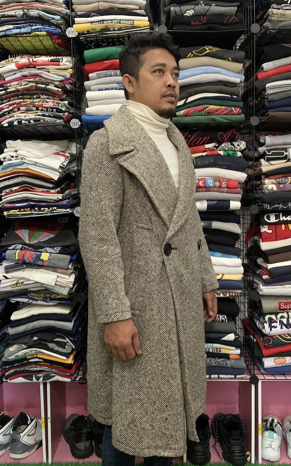 Limi Feu YOHJI YAMAMOTO LIMI few DOUBLE BREASTED WOOL COAT Size US S / EU 44-46 / 1 - 14 Thumbnail