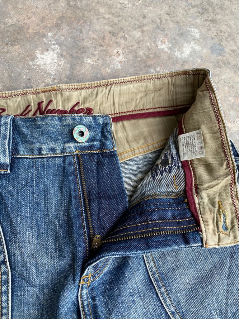 Japanese Brand × Vintage Japanese Back Number Light Wash Distressed Denim Size US 29 - 6 Thumbnail