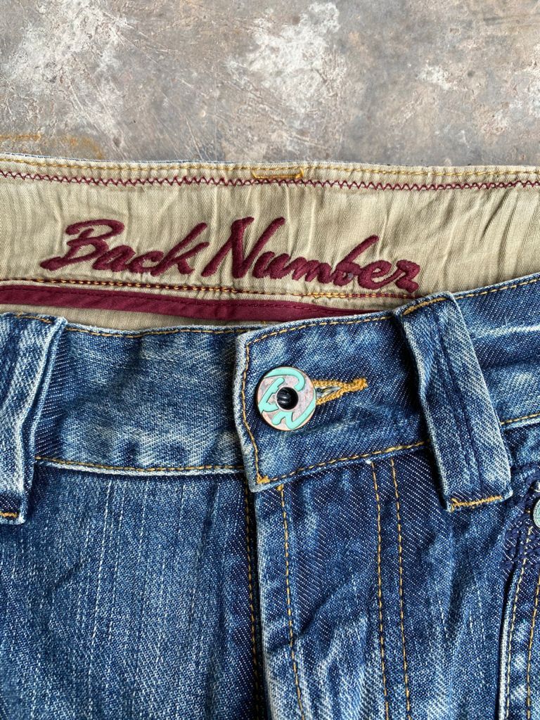 Japanese Brand × Vintage Japanese Back Number Light Wash Distressed Denim Size US 29 - 7 Thumbnail