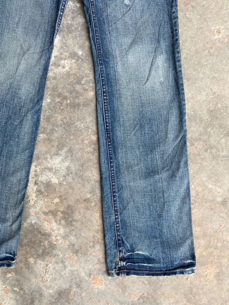 Japanese Brand × Vintage Japanese Back Number Light Wash Distressed Denim Size US 29 - 11 Thumbnail