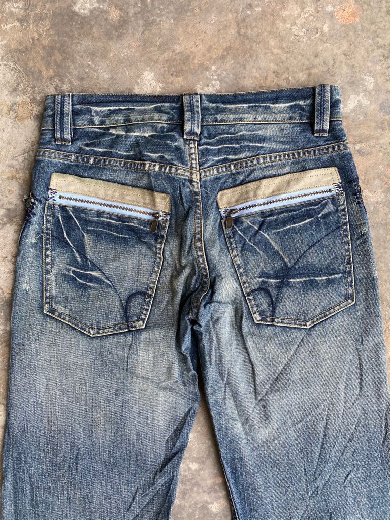 Japanese Brand × Vintage Japanese Back Number Light Wash Distressed Denim Size US 29 - 13 Thumbnail