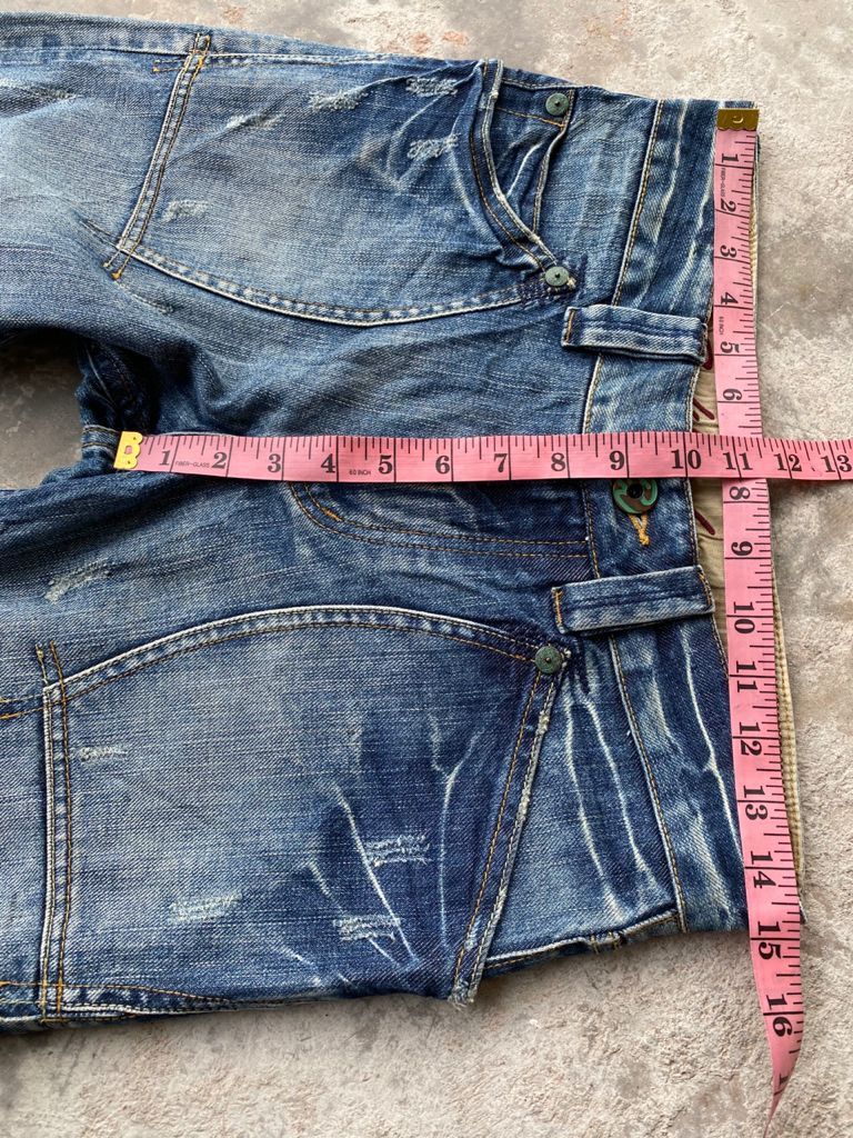 Japanese Brand × Vintage Japanese Back Number Light Wash Distressed Denim Size US 29 - 15 Thumbnail