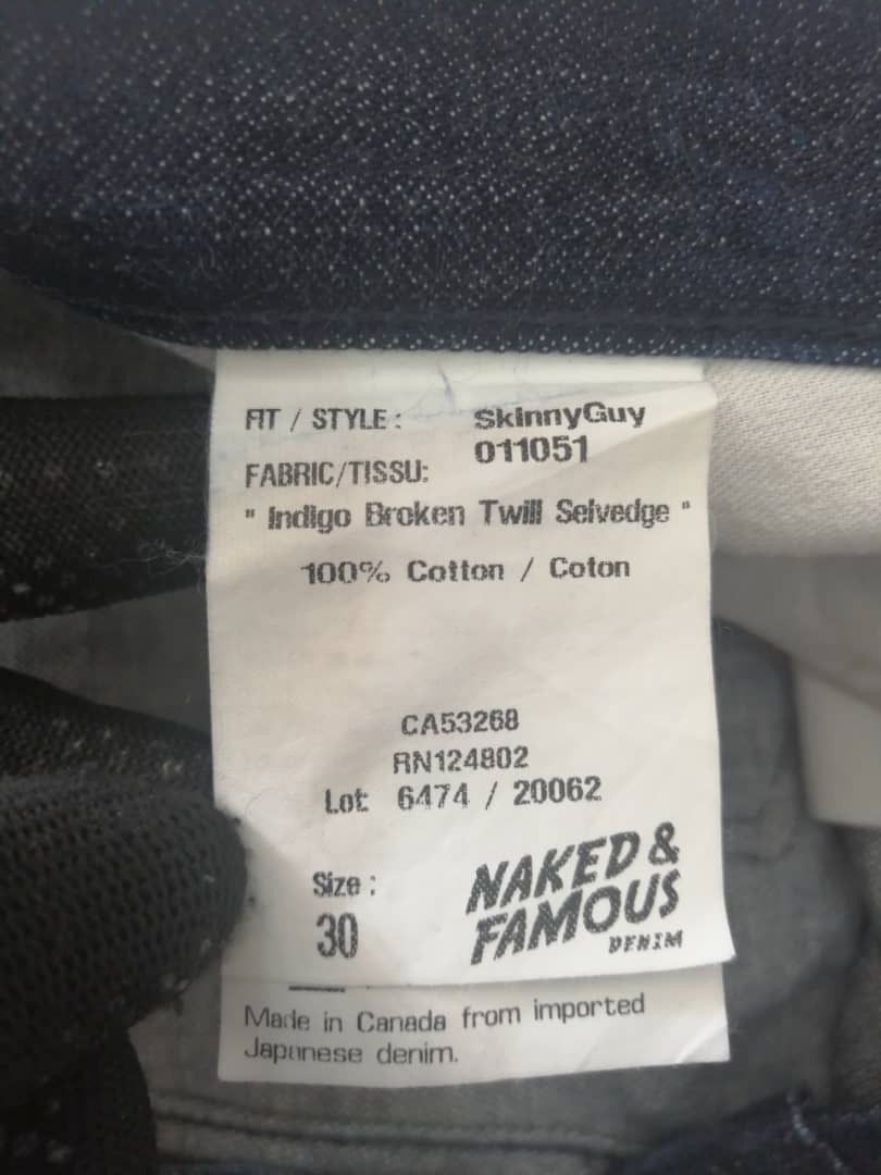 Naked & Famous Naked & Famous Jeans Selvedge Skinny Guy Lot 6474/20062 Size US 30 / EU 46 - 4 Thumbnail