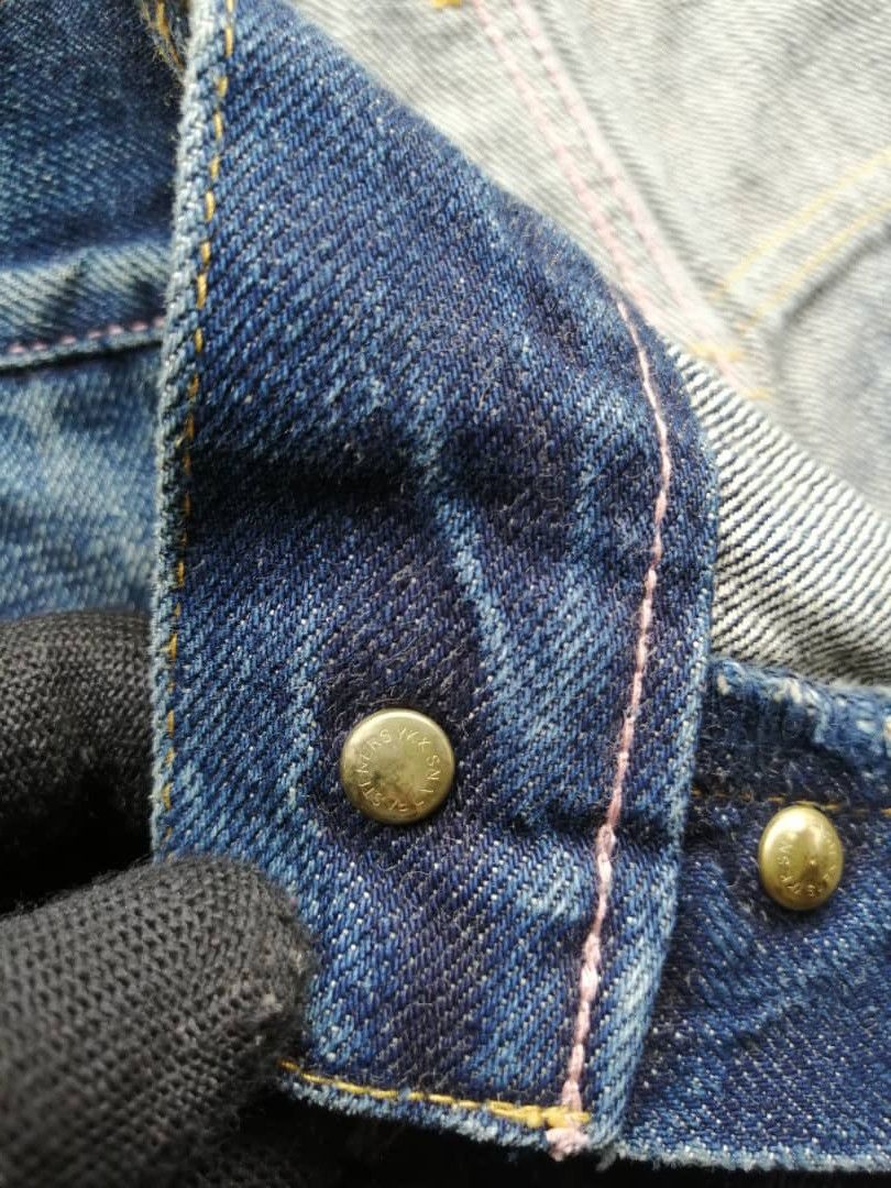Japanese Brand RARE🔥Faded Wash Dirty Whisker Gang Sterrville Redline Jeans Size US 32 / EU 48 - 10 Thumbnail