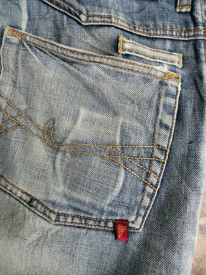 Other Faded Wash The Denim Factory Distressed Denim Jeans Size US 34 / EU 50 - 15 Thumbnail