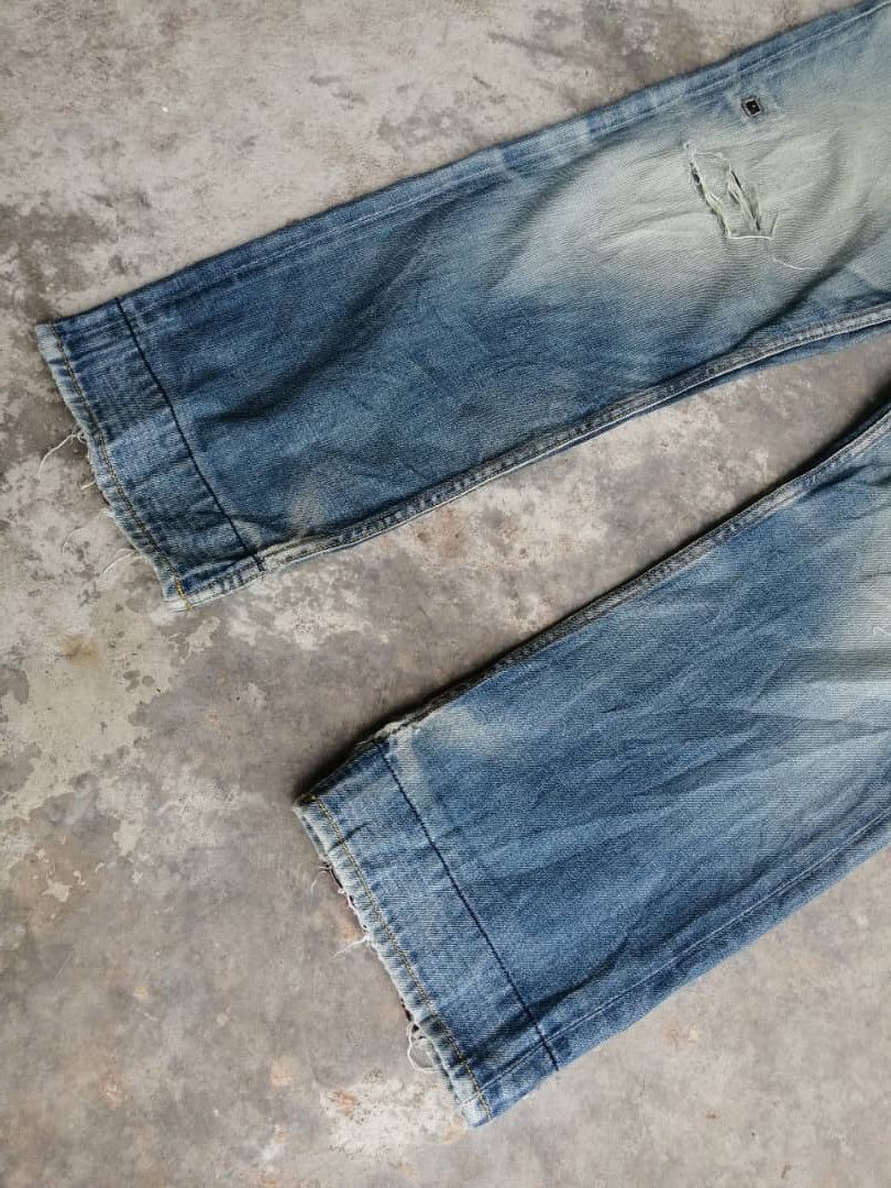 Other Faded Wash The Denim Factory Distressed Denim Jeans Size US 34 / EU 50 - 7 Thumbnail