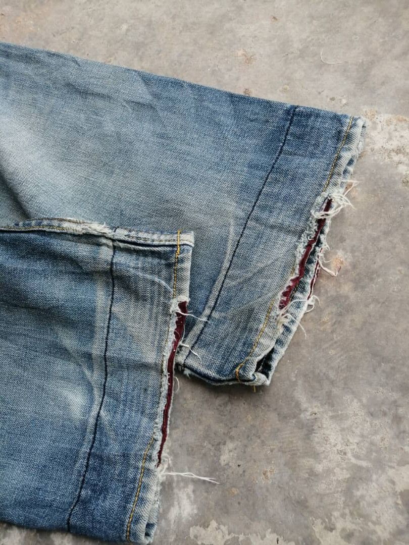 Other Faded Wash The Denim Factory Distressed Denim Jeans Size US 34 / EU 50 - 16 Thumbnail