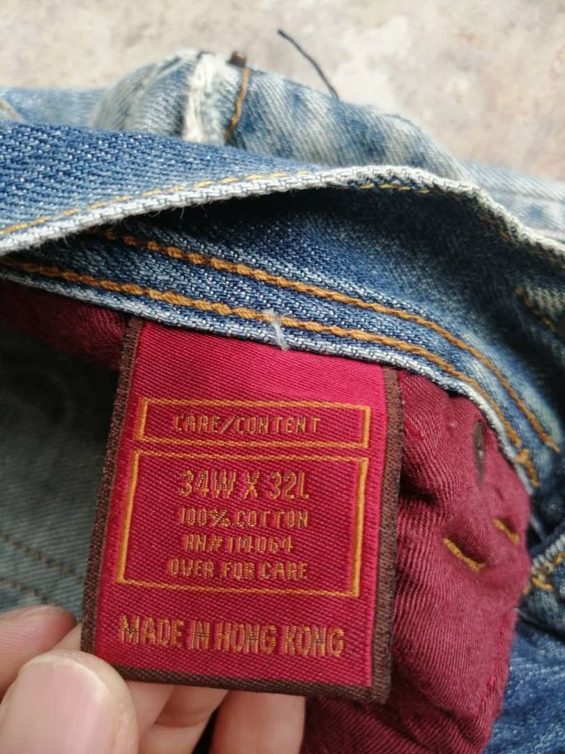 Other Faded Wash The Denim Factory Distressed Denim Jeans Size US 34 / EU 50 - 10 Thumbnail