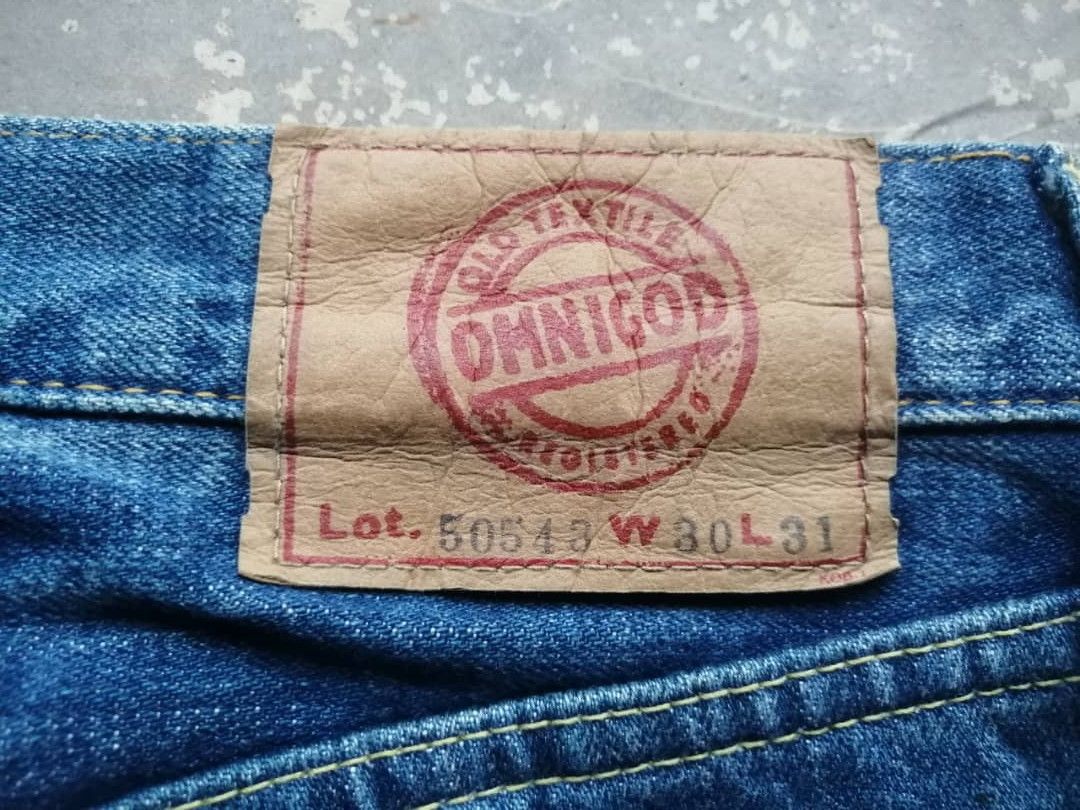 OMNIGOD × Vintage Vintage Light Wash Whiskers Distress Omnigod Redline Jeans Size US 30 / EU 46 - 15 Thumbnail