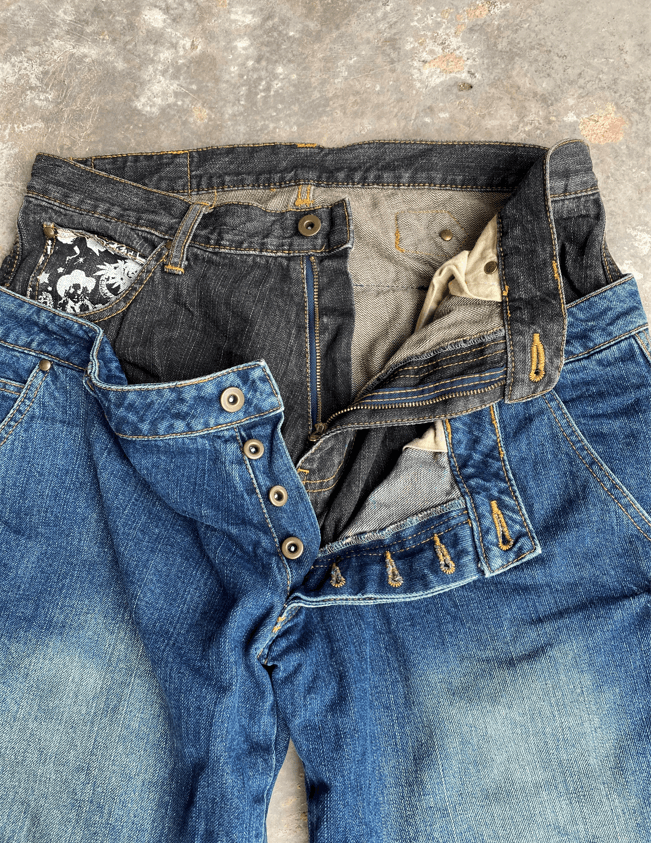 If Six Was Nine × Japanese Brand Stylekey Japanese Brand Double Waist Weird Streetwear Pants Size US 34 / EU 50 - 6 Thumbnail