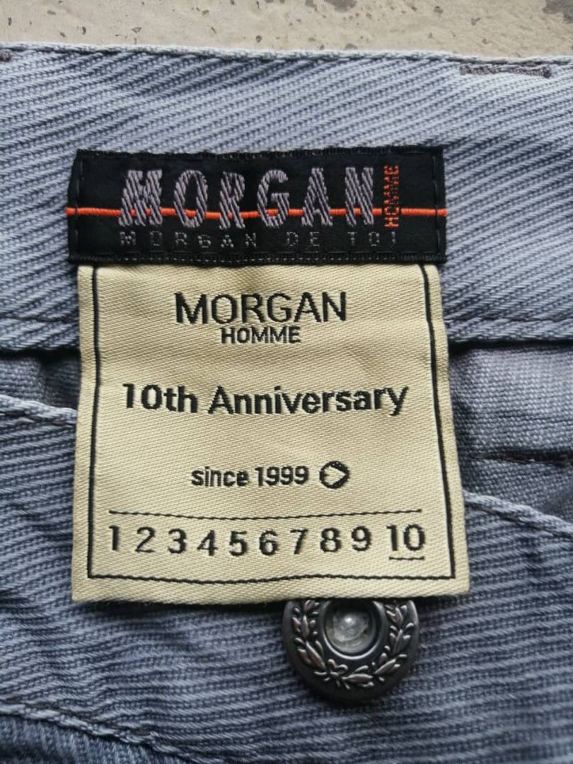 Japanese Brand × Morgan Homme Rare Light Grey Wash Morgan Homme 10th Annivessary Jeans Size US 28 / EU 44 - 4 Thumbnail