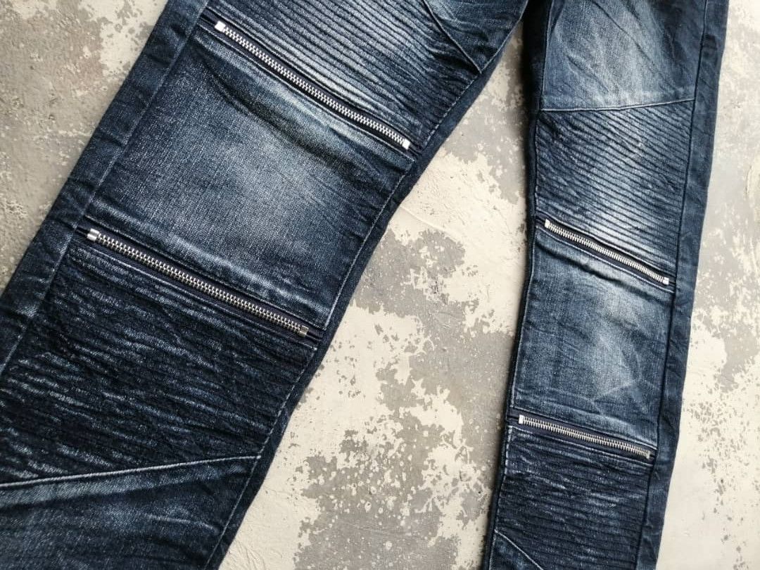 Japanese Brand Growth by Grail Japanese Biker Jeans Denim Size US 30 / EU 46 - 4 Thumbnail