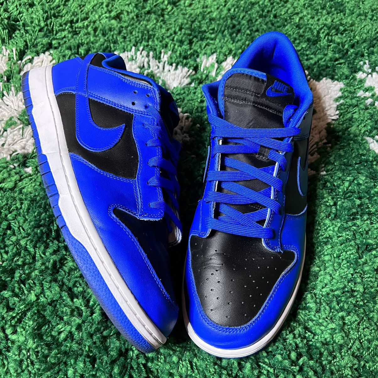 retro black hyper cobalt on feet