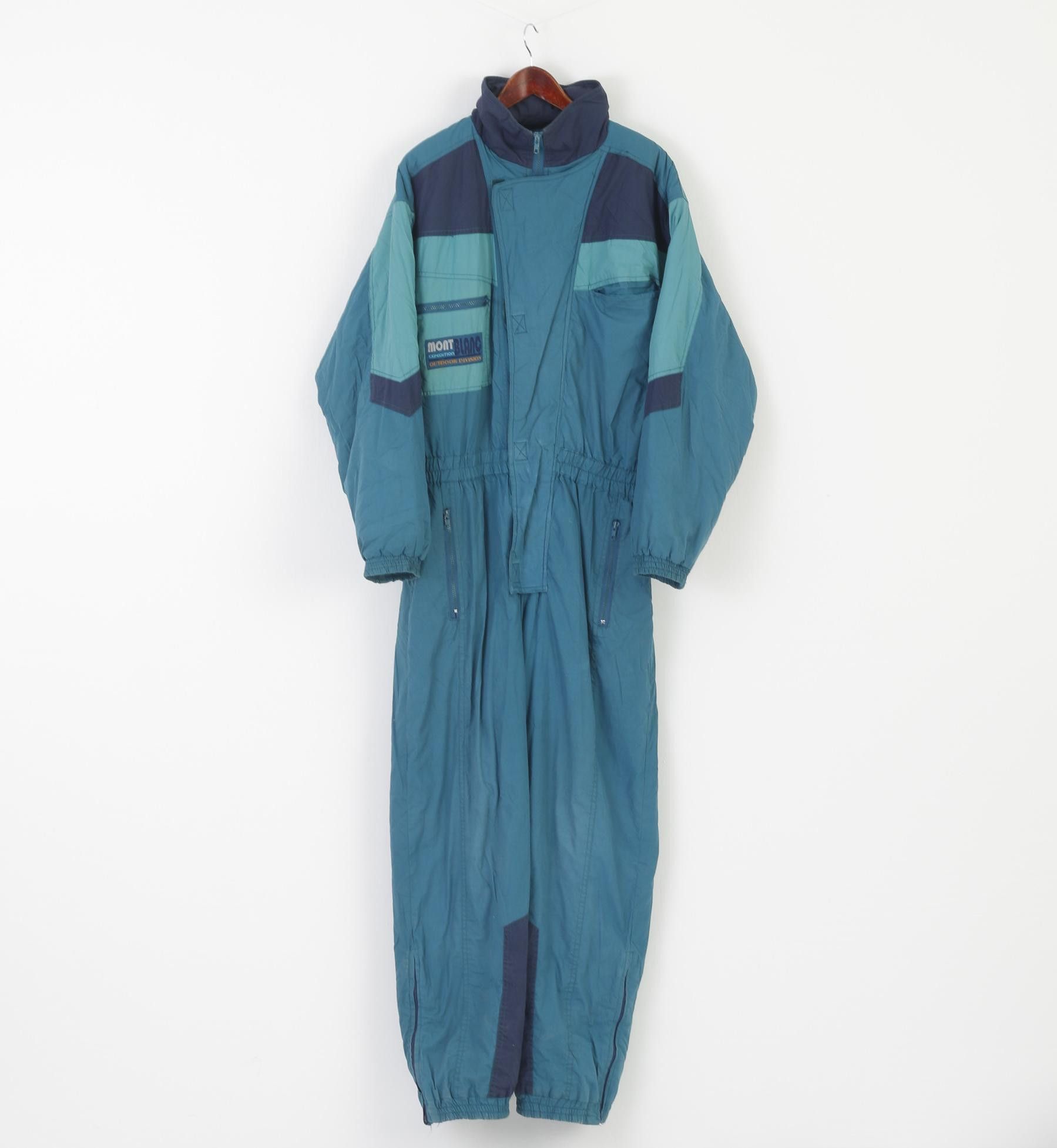 Vintage Born To Ski Men 52 L Ski Suit One Piece Green Vtg 80s 3201 Size US 36 / EU 52 - 1 Thumbnail