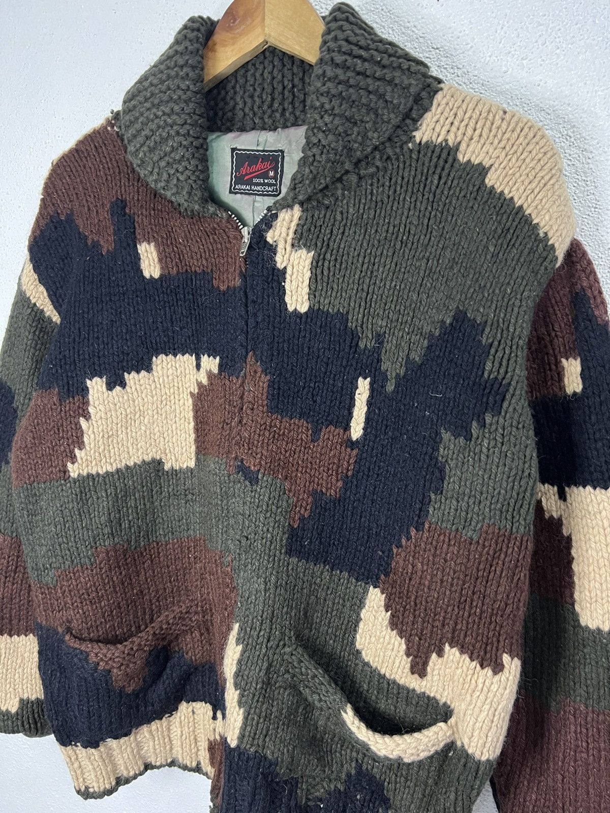 Japanese Brand × Vintage Vintage Handmade Arakai HandCraft Wool Jacket Size US L / EU 52-54 / 3 - 2 Thumbnail